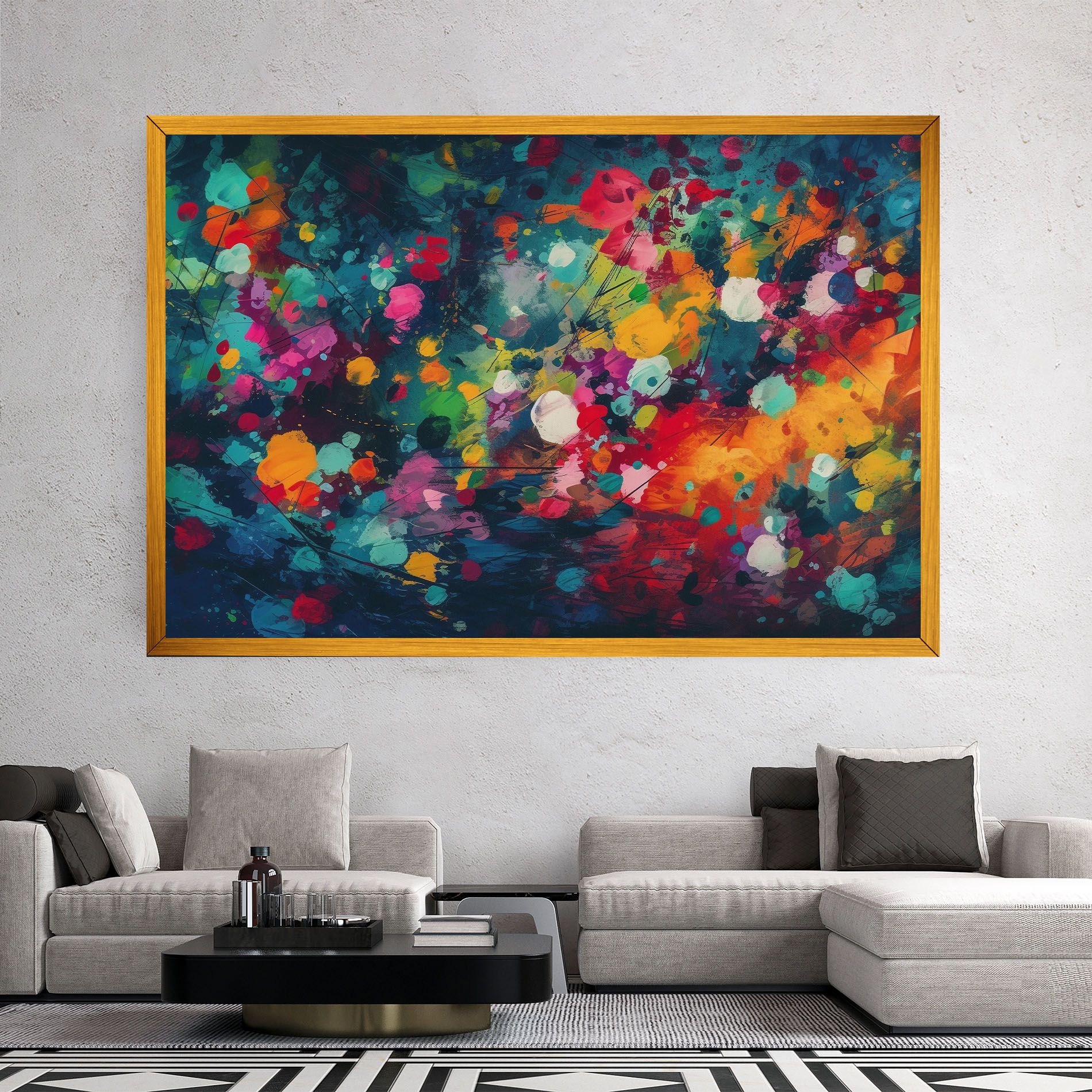 Colors Blue Background mockup 2