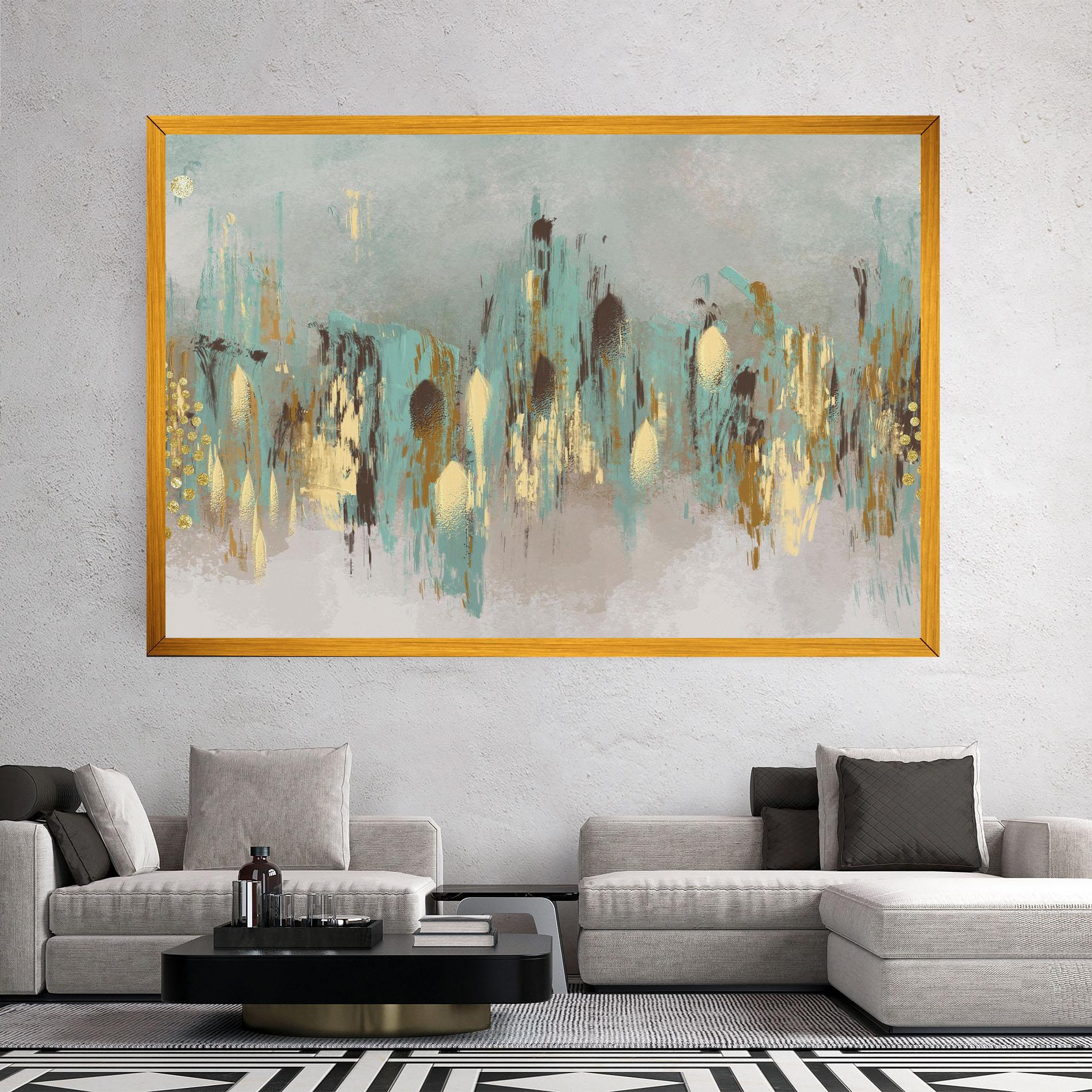 Vászonkép Gold Spiral Points mockup 2