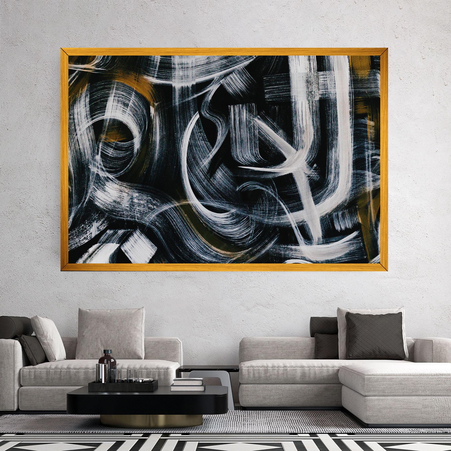 Vászonkép White Brush Lines mockup 2