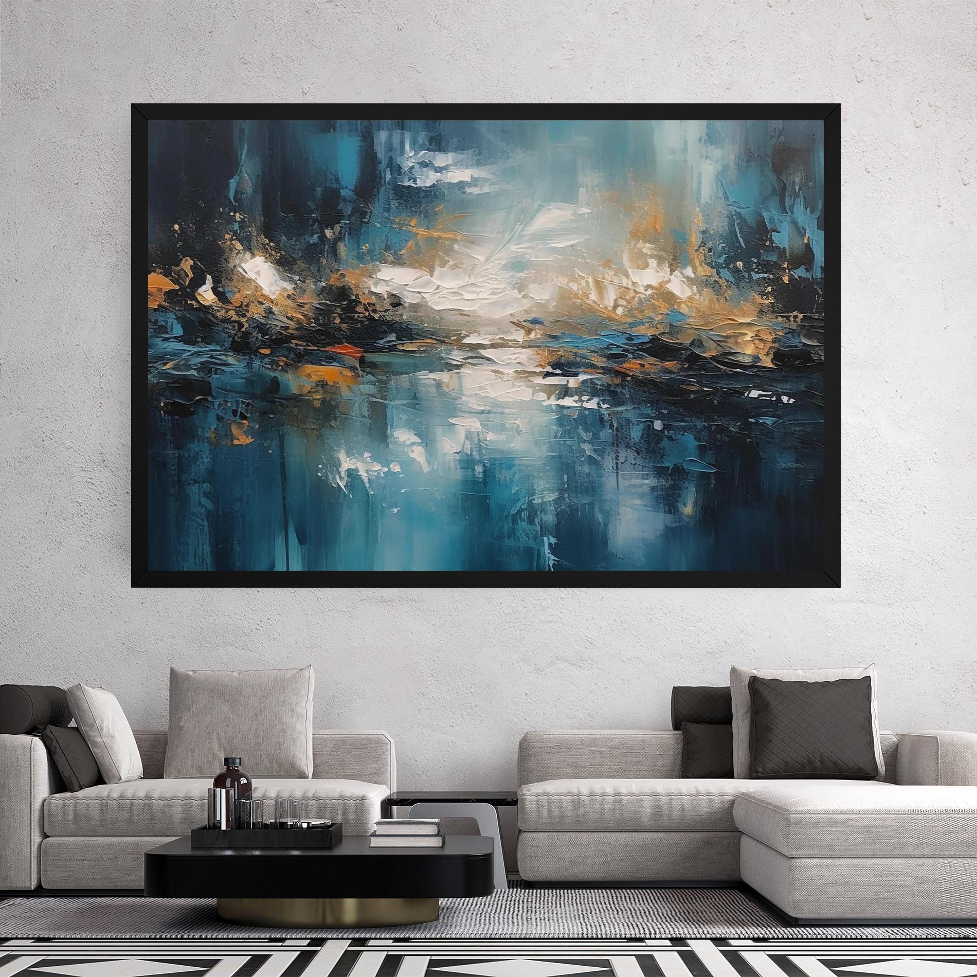 Abstract Blue Art mockup 2