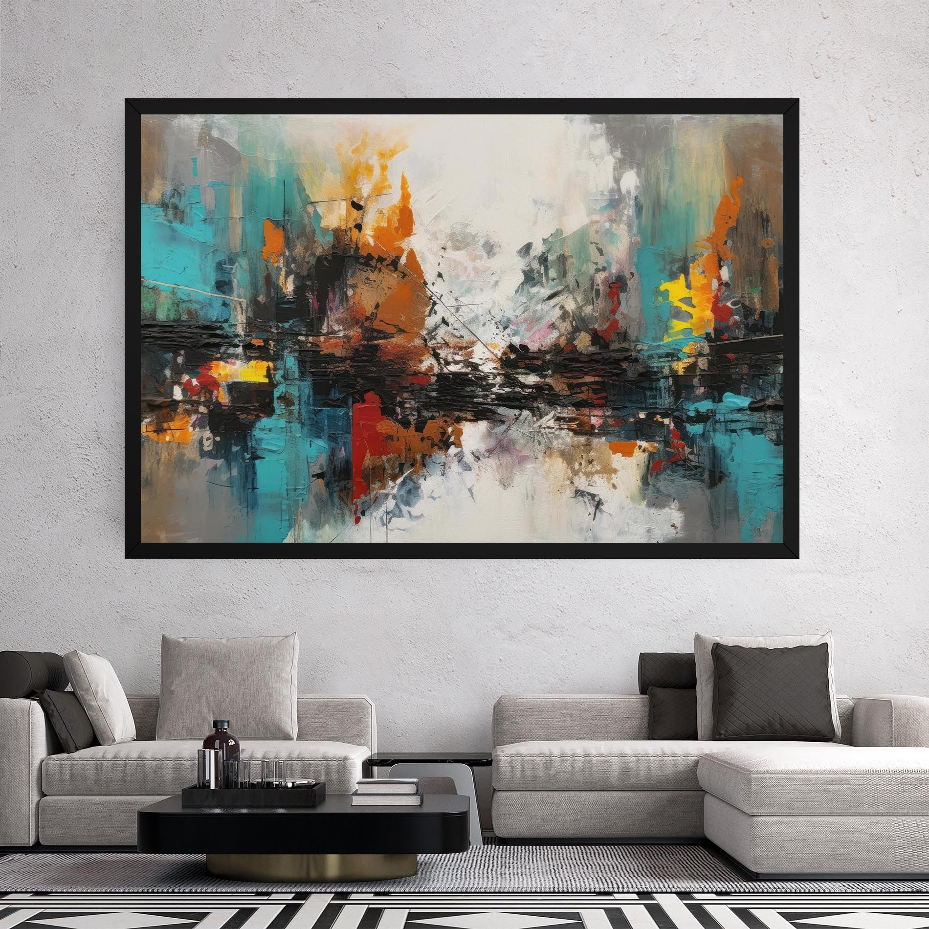 Abstract City Painting mockup 2