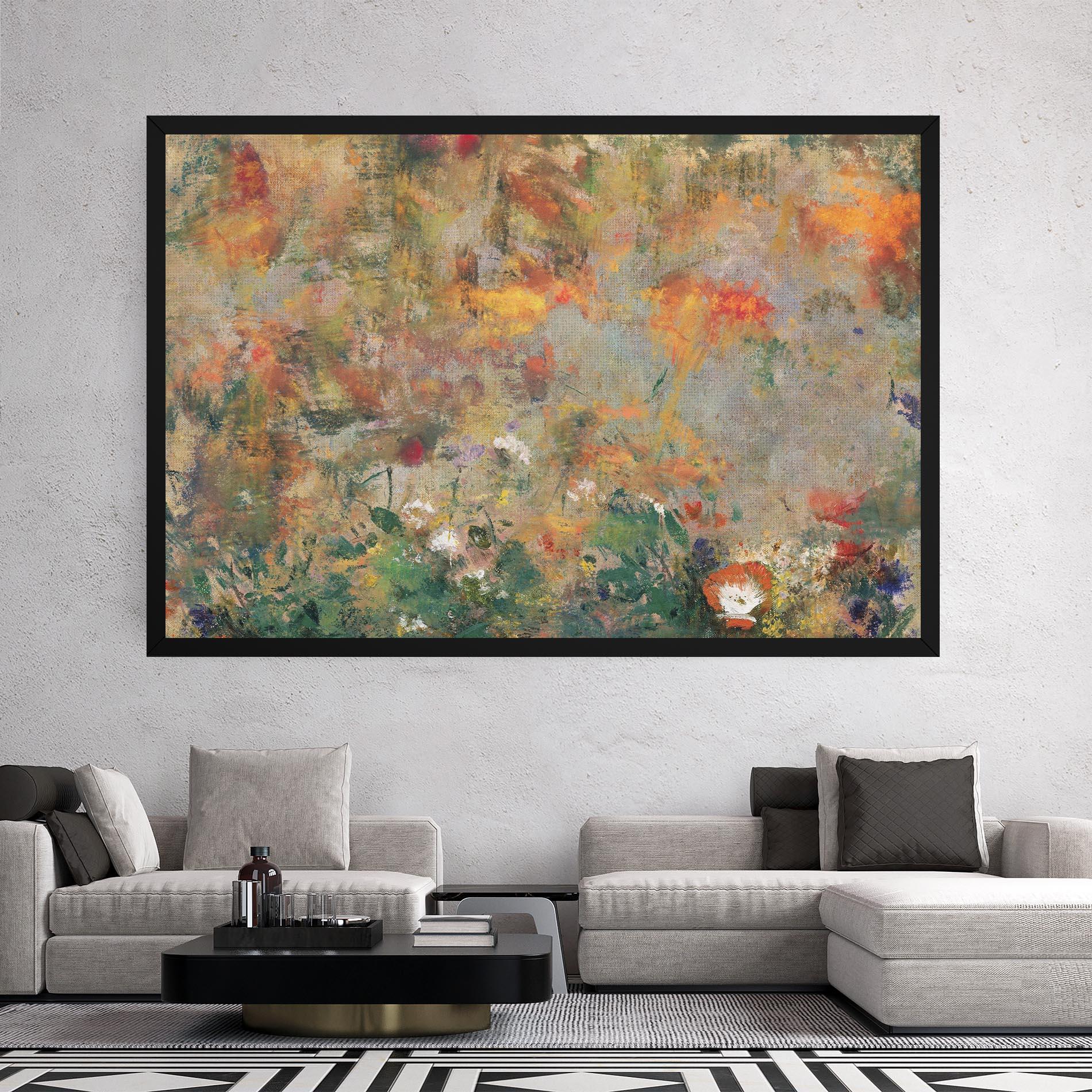 Vászonkép Abstract Flowers mockup 2