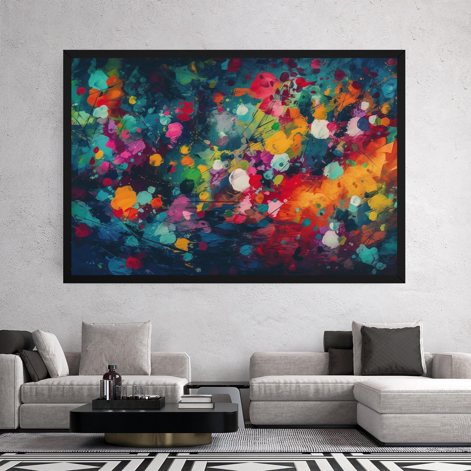 Vászonkép Colors Blue Background mockup 2