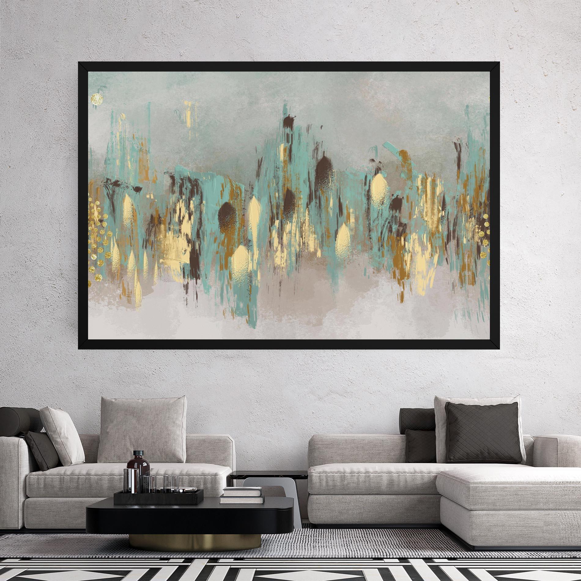 Vászonkép Gold Spiral Points mockup 2