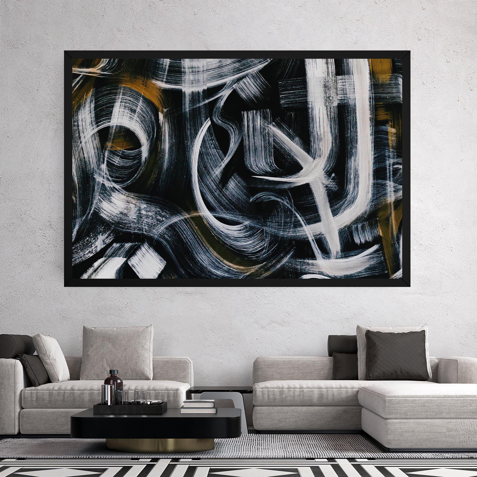 Vászonkép White Brush Lines mockup 2