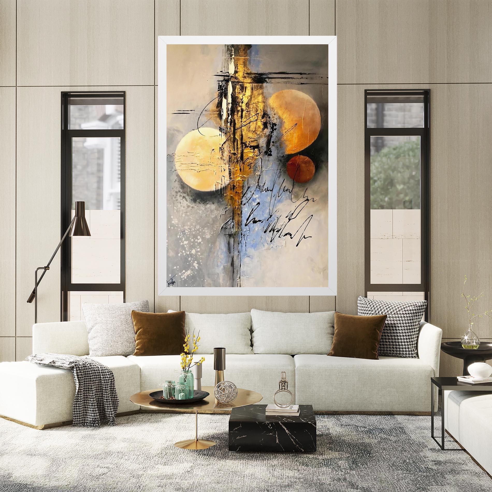 Vászonkép Abstract Moons mockup 2