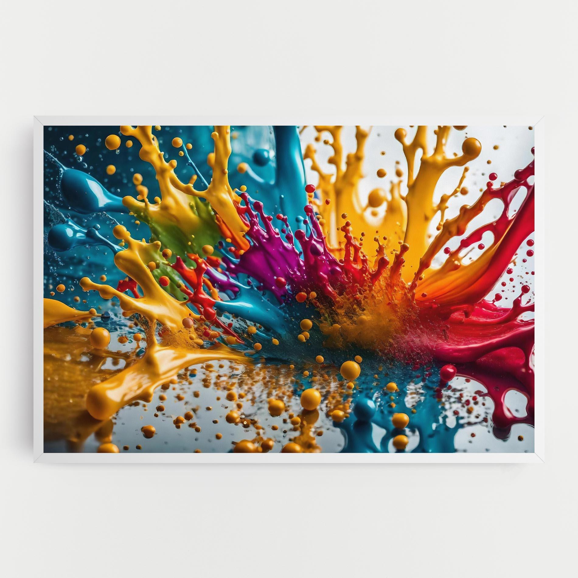 Vászonkép Colorful Water Splash mockup 0
