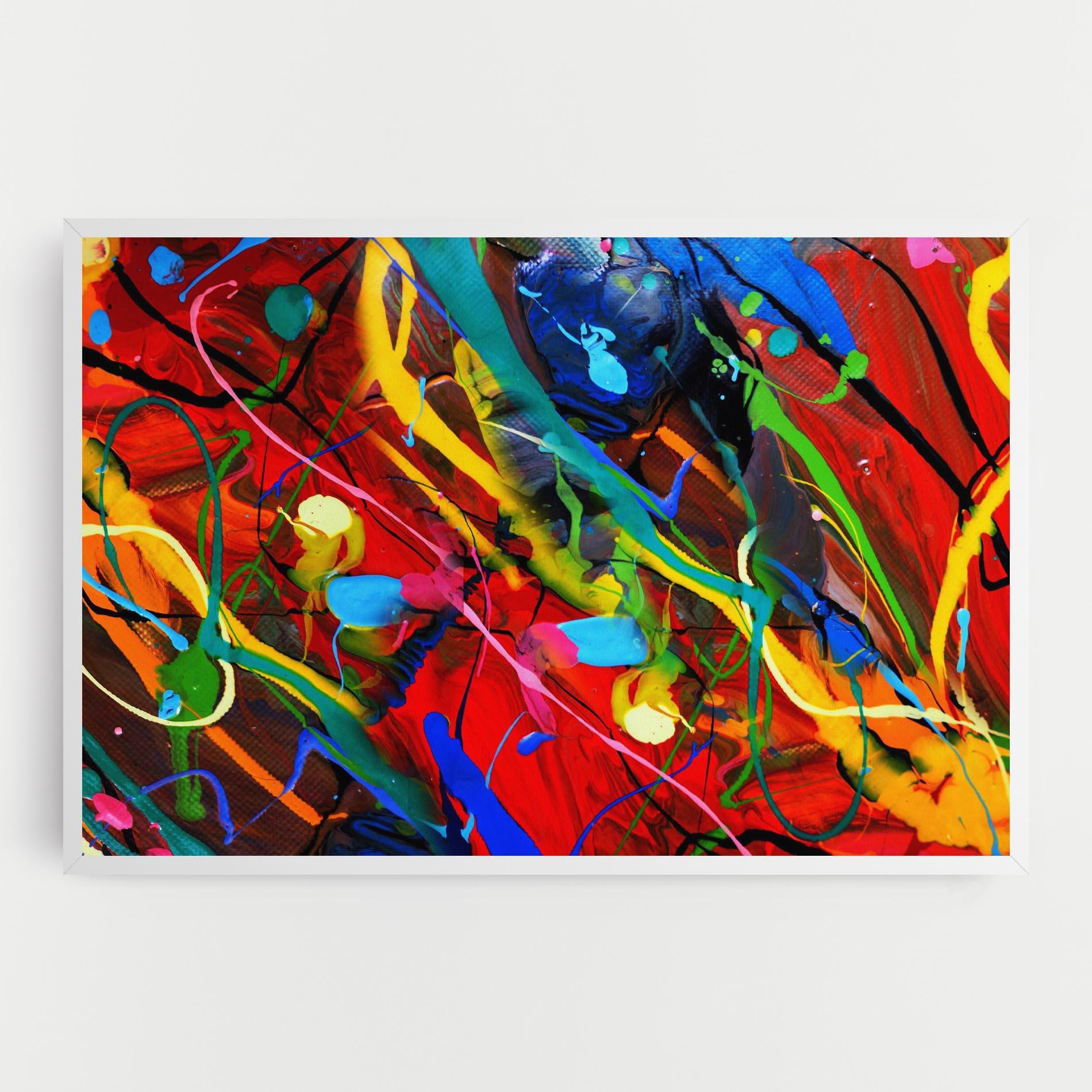 Vászonkép Hand Draw Red Painting mockup 0