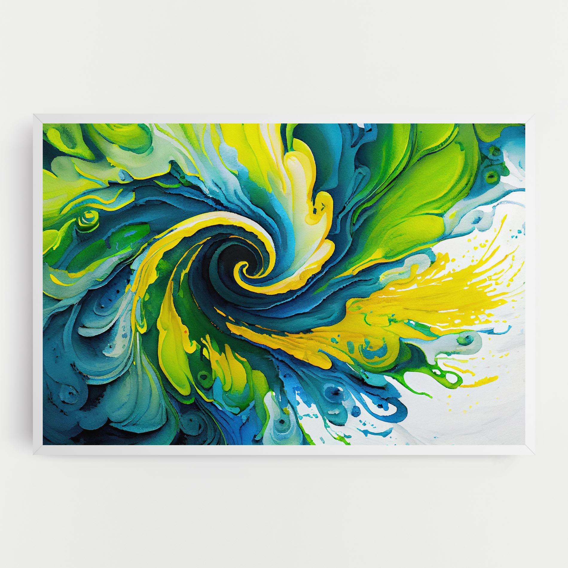 Vászonkép Yellow Green Spiral mockup 0