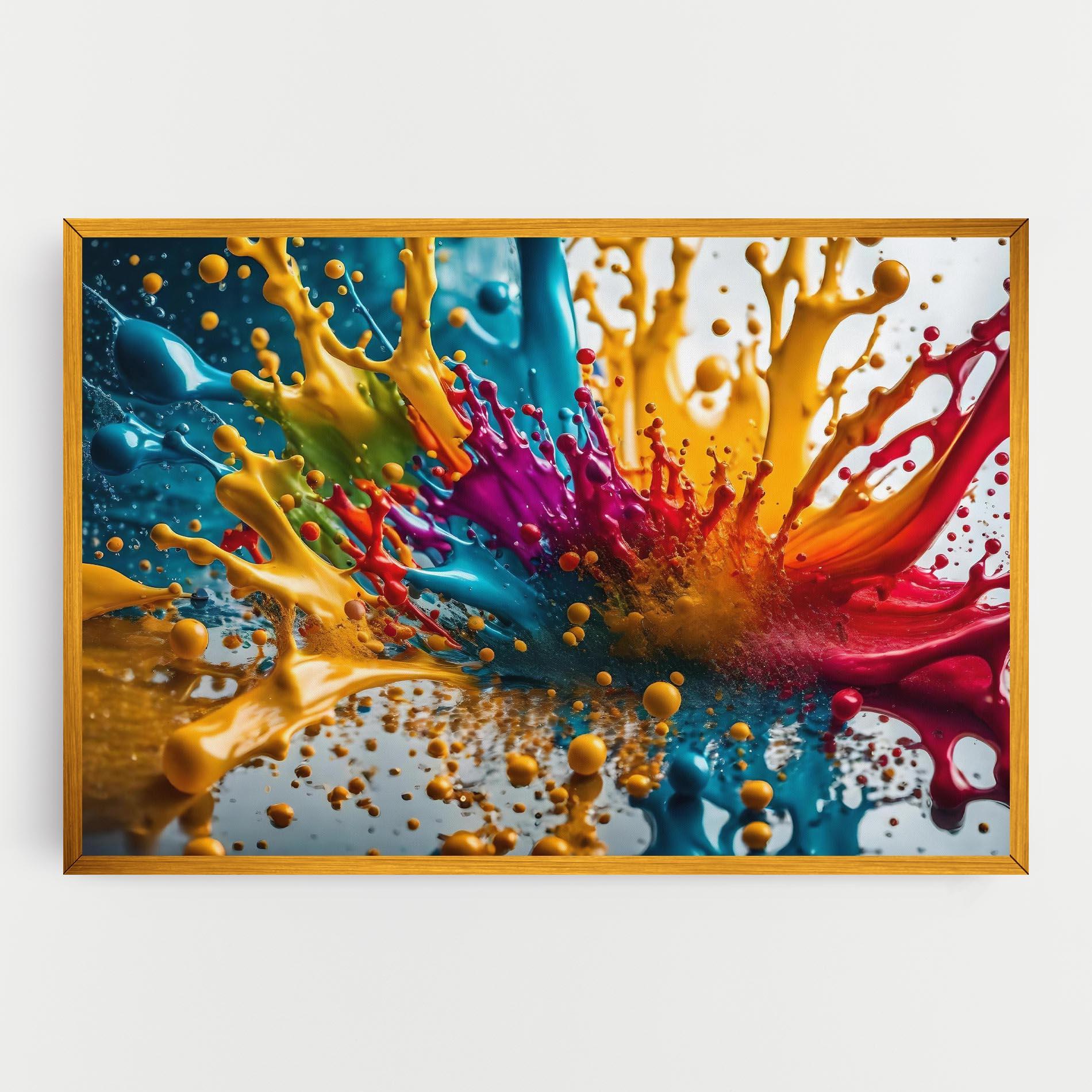 Vászonkép Colorful Water Splash mockup 0
