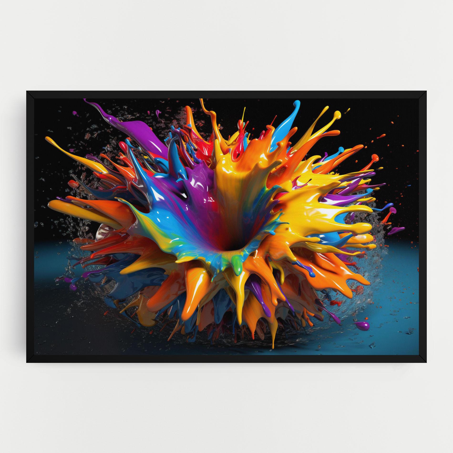 Vászonkép 3d Color Splash mockup 0