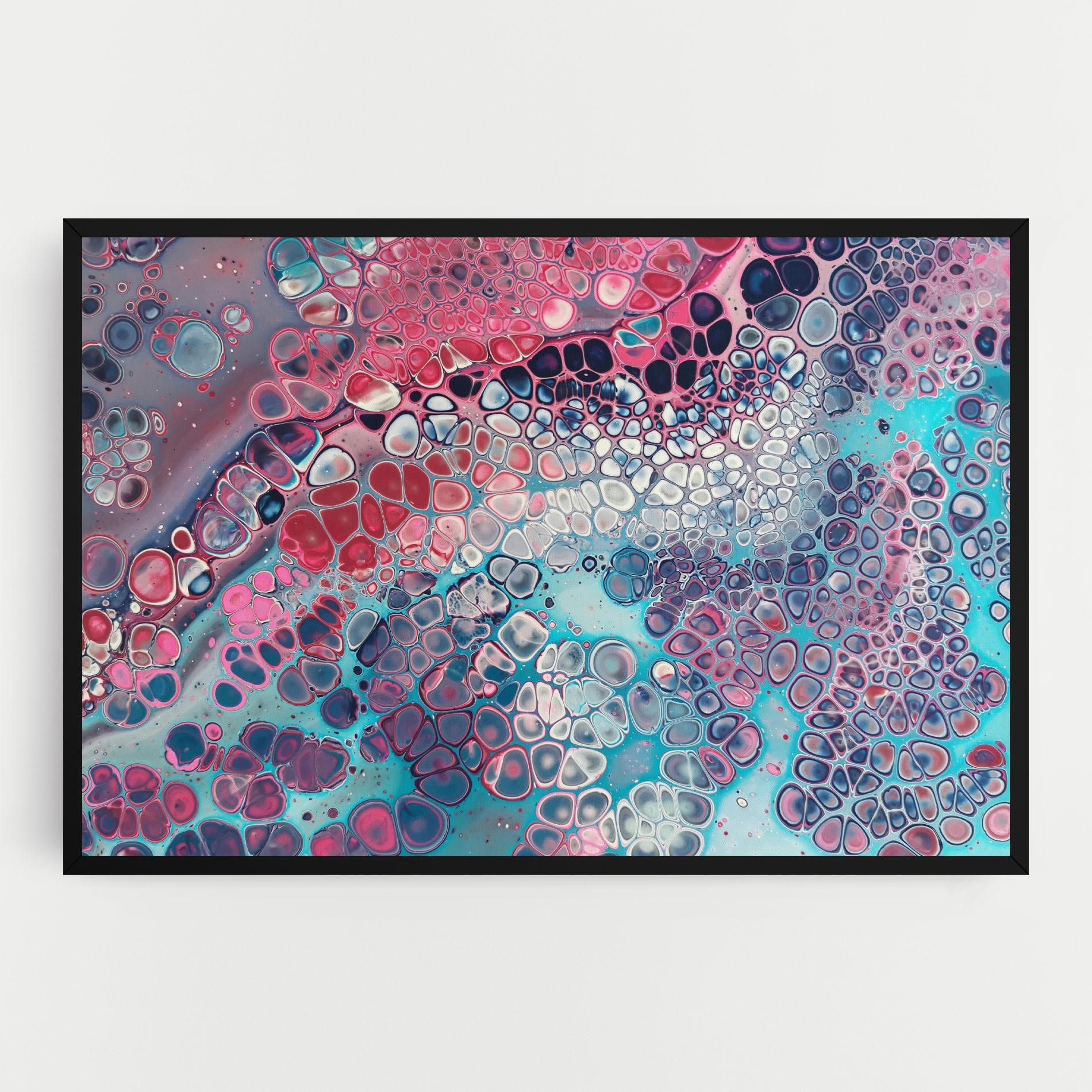 Vászonkép Abstract Blue Objects mockup 0