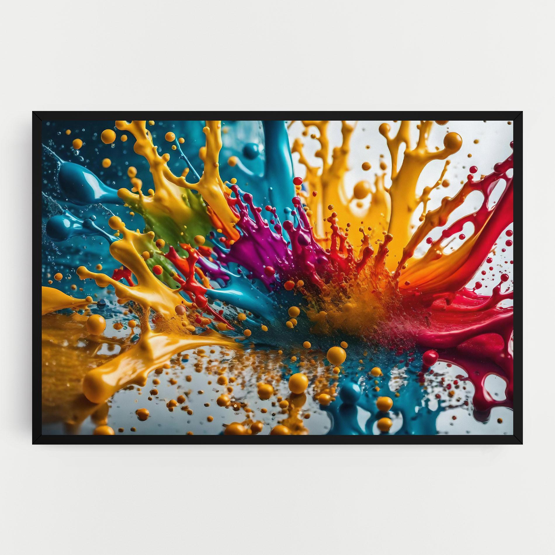 Vászonkép Colorful Water Splash mockup 0