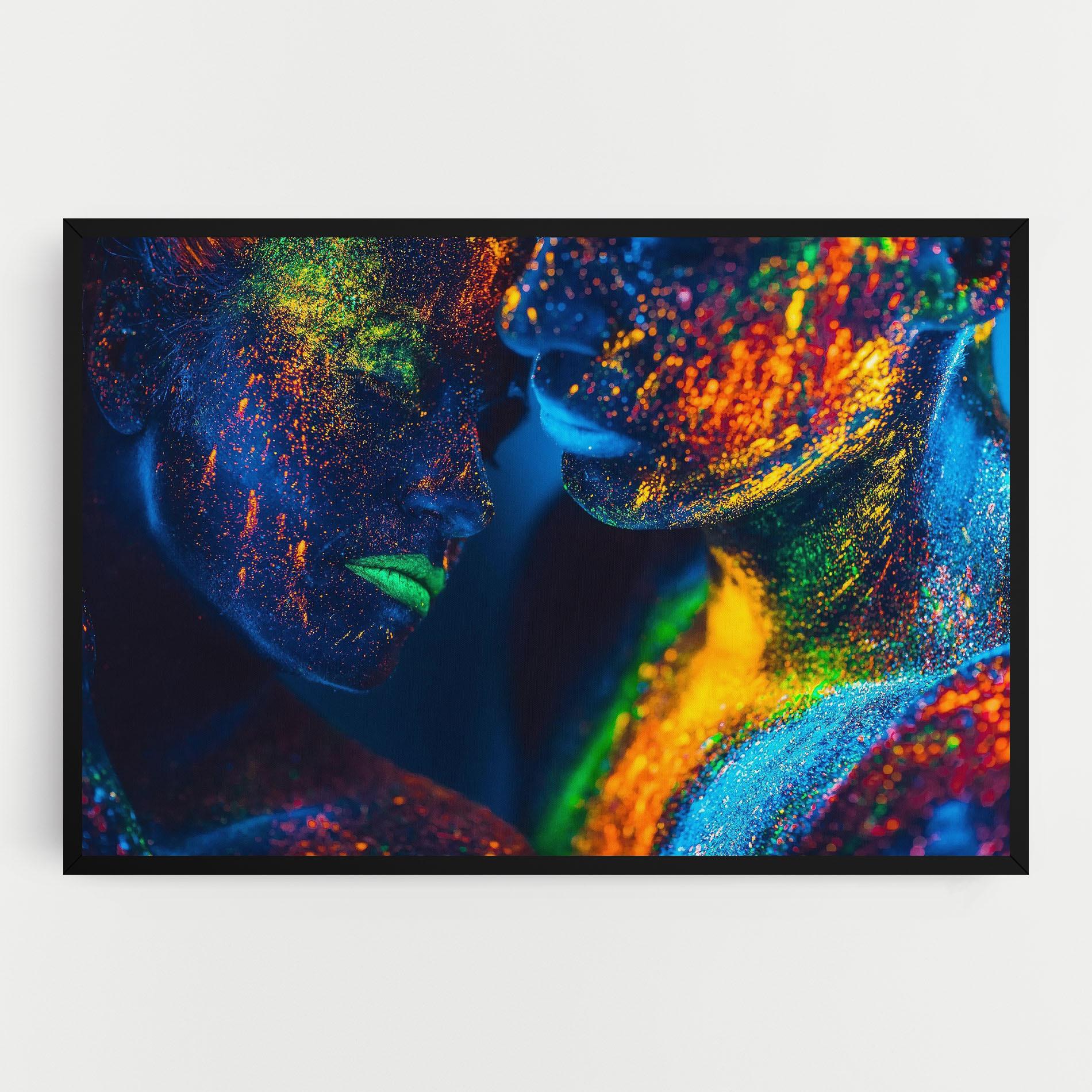 Vászonkép Fluorescent Green Lips mockup 0