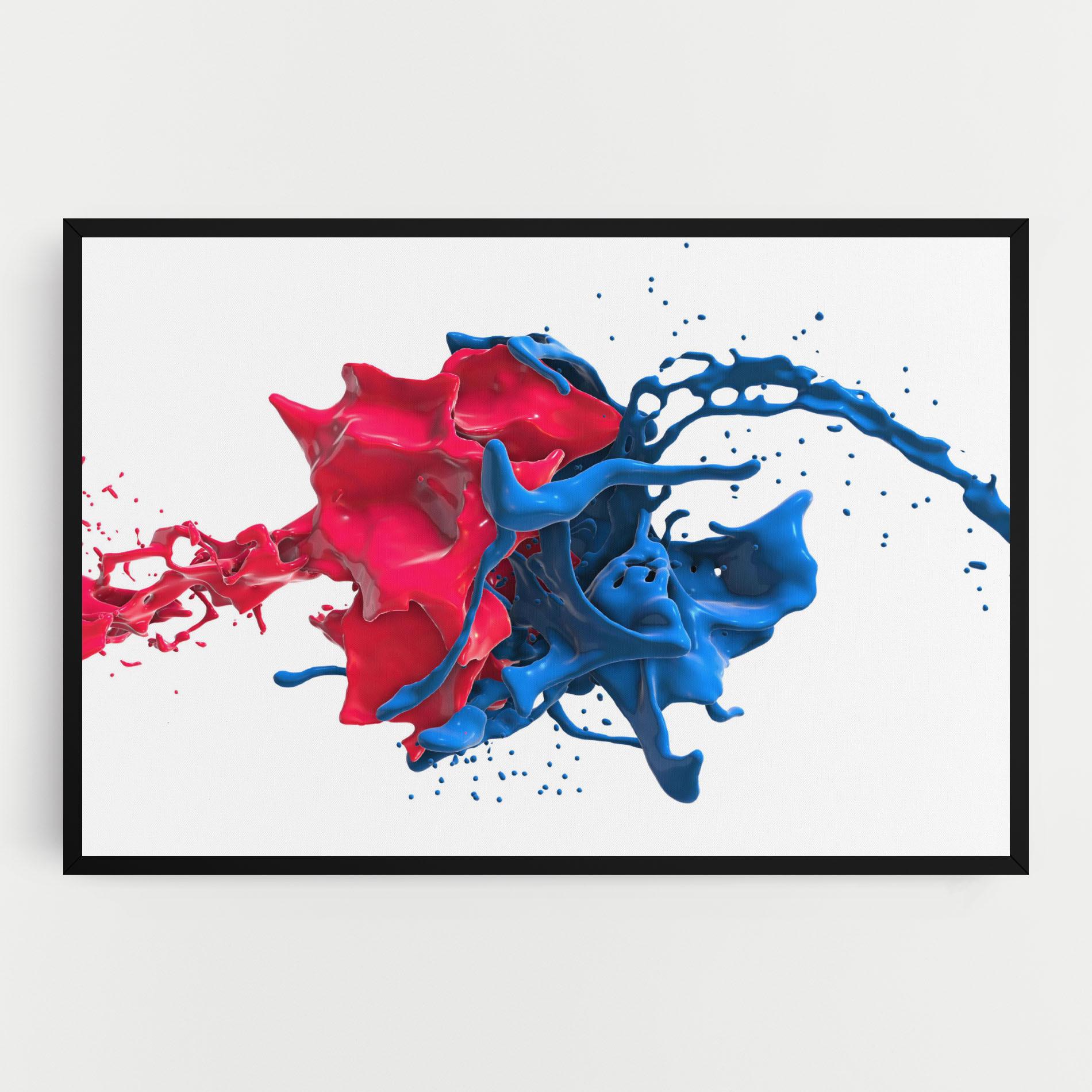 Vászonkép Pink And Blue Splash mockup 0