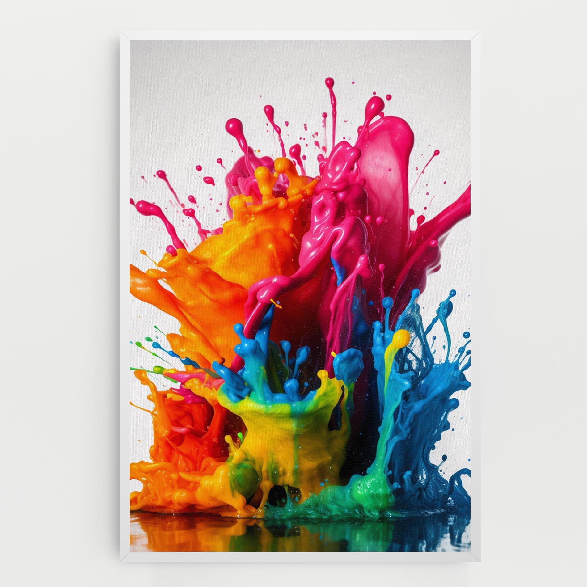 Vászonkép Colorful Explosion Paint mockup 0