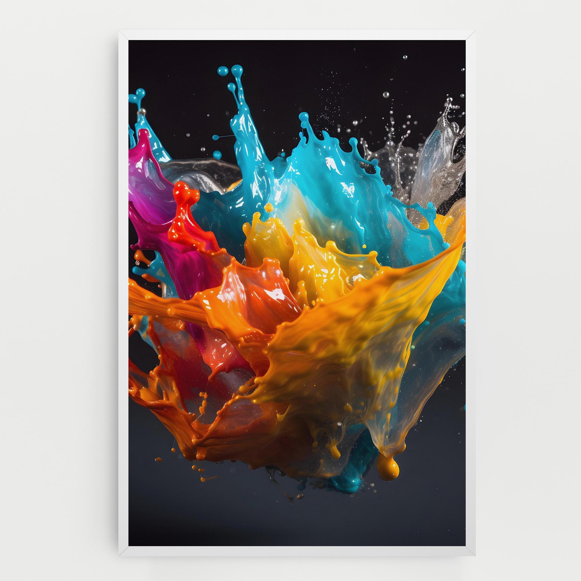 Vászonkép Colorful Splash Floating mockup 0