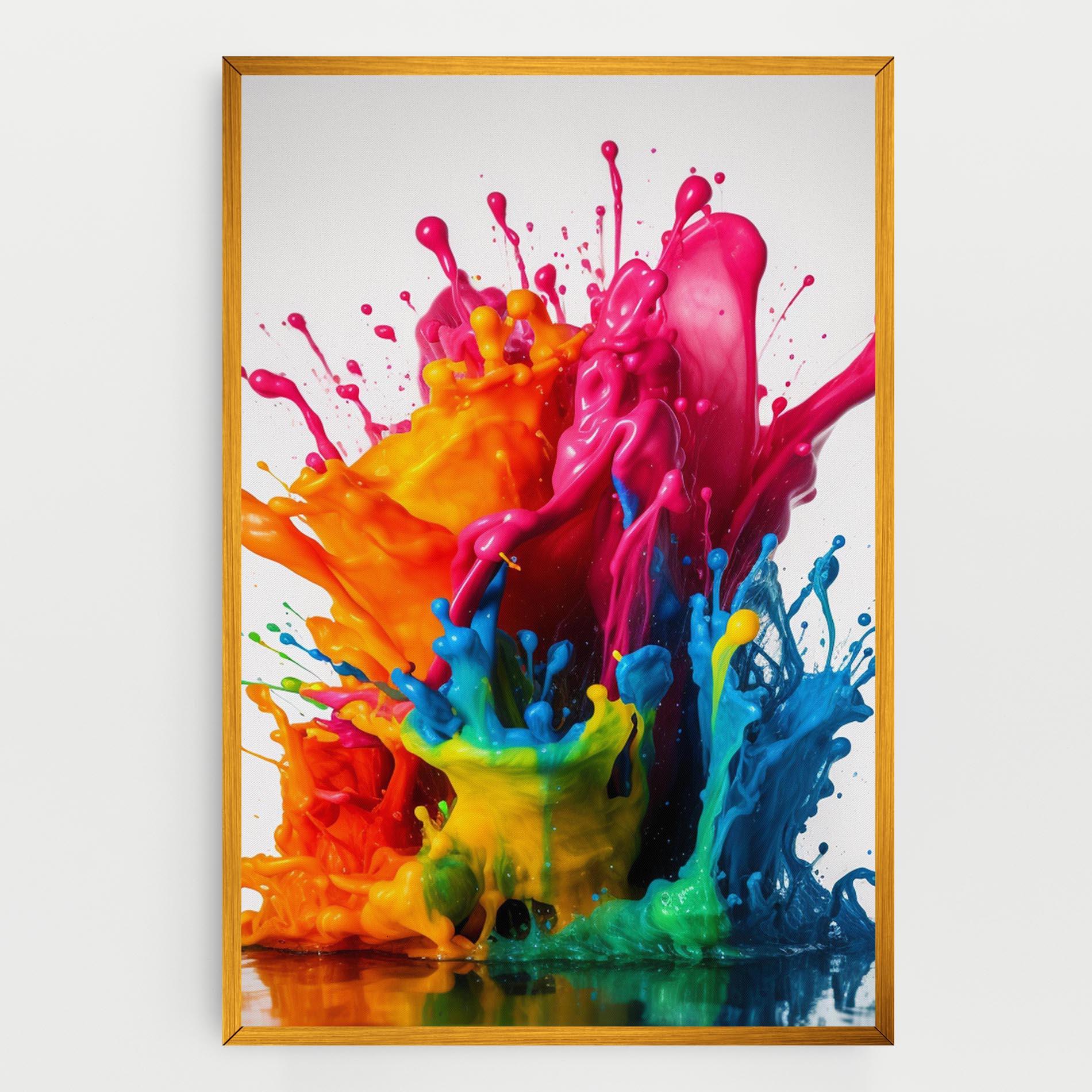 Vászonkép Colorful Explosion Paint mockup 0