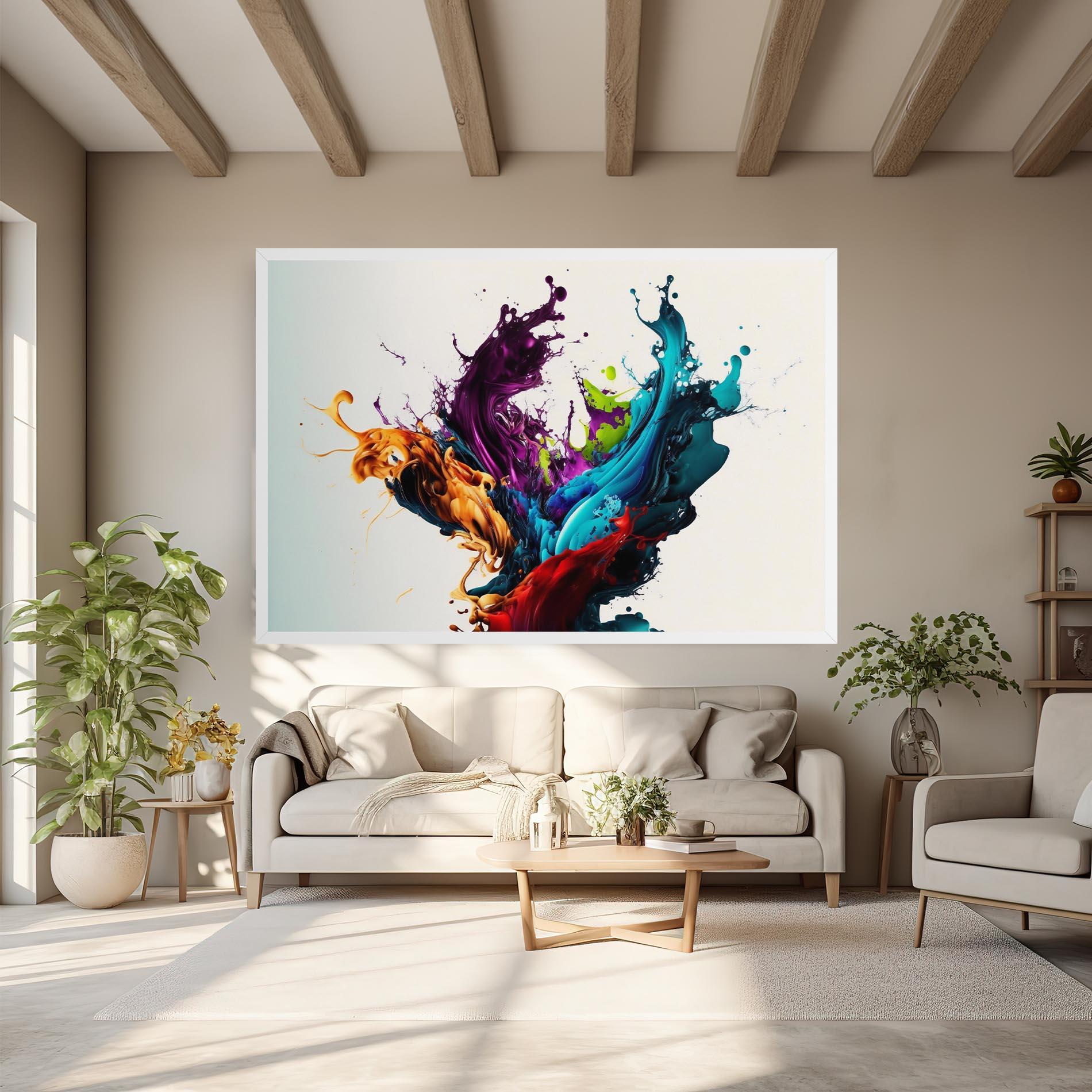 Vászonkép Dark Purple Splash mockup 6