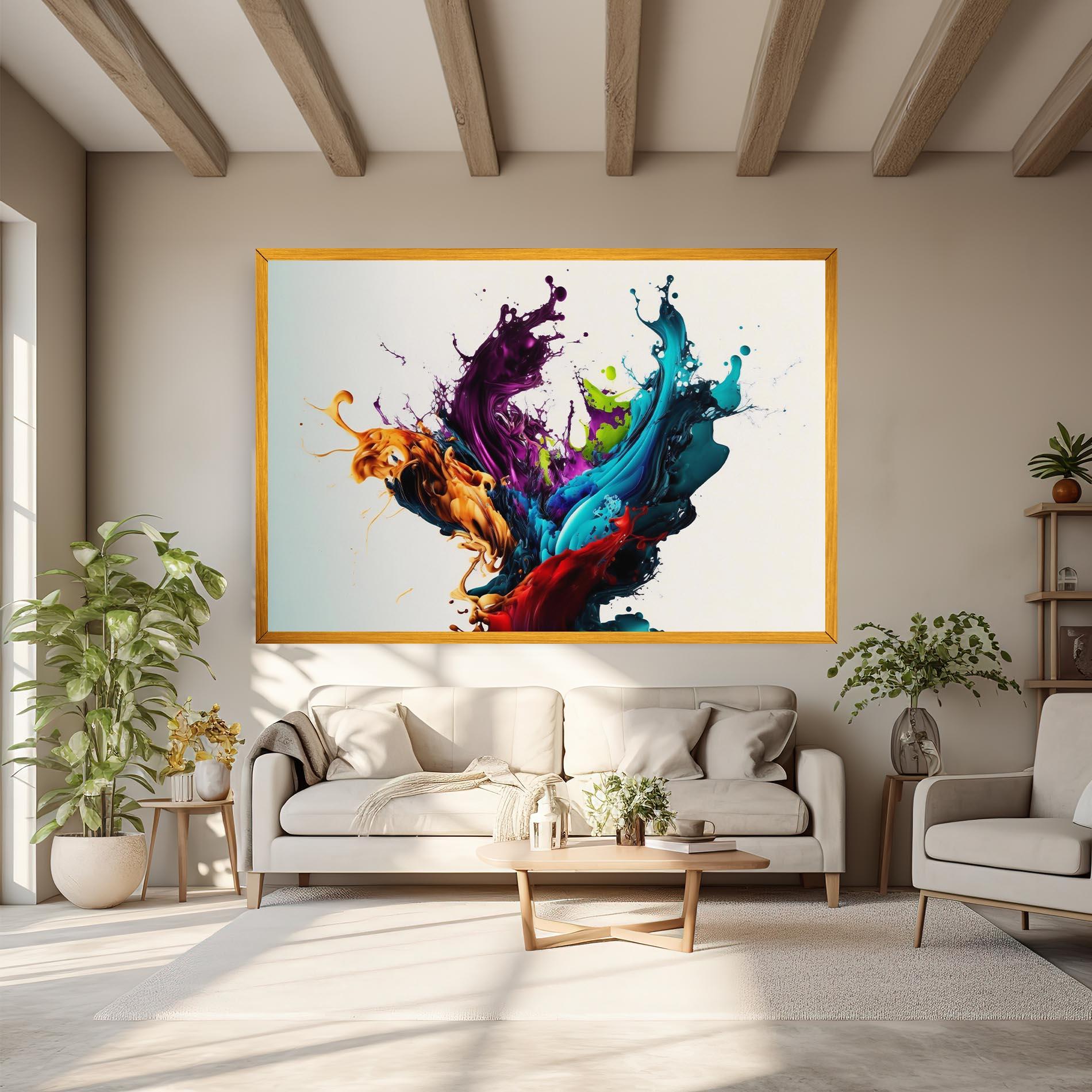 Vászonkép Dark Purple Splash mockup 6