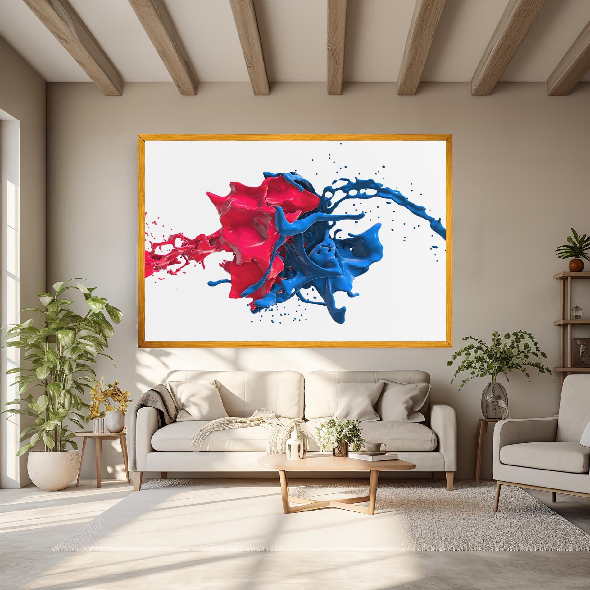 Vászonkép Pink And Blue Splash mockup 6
