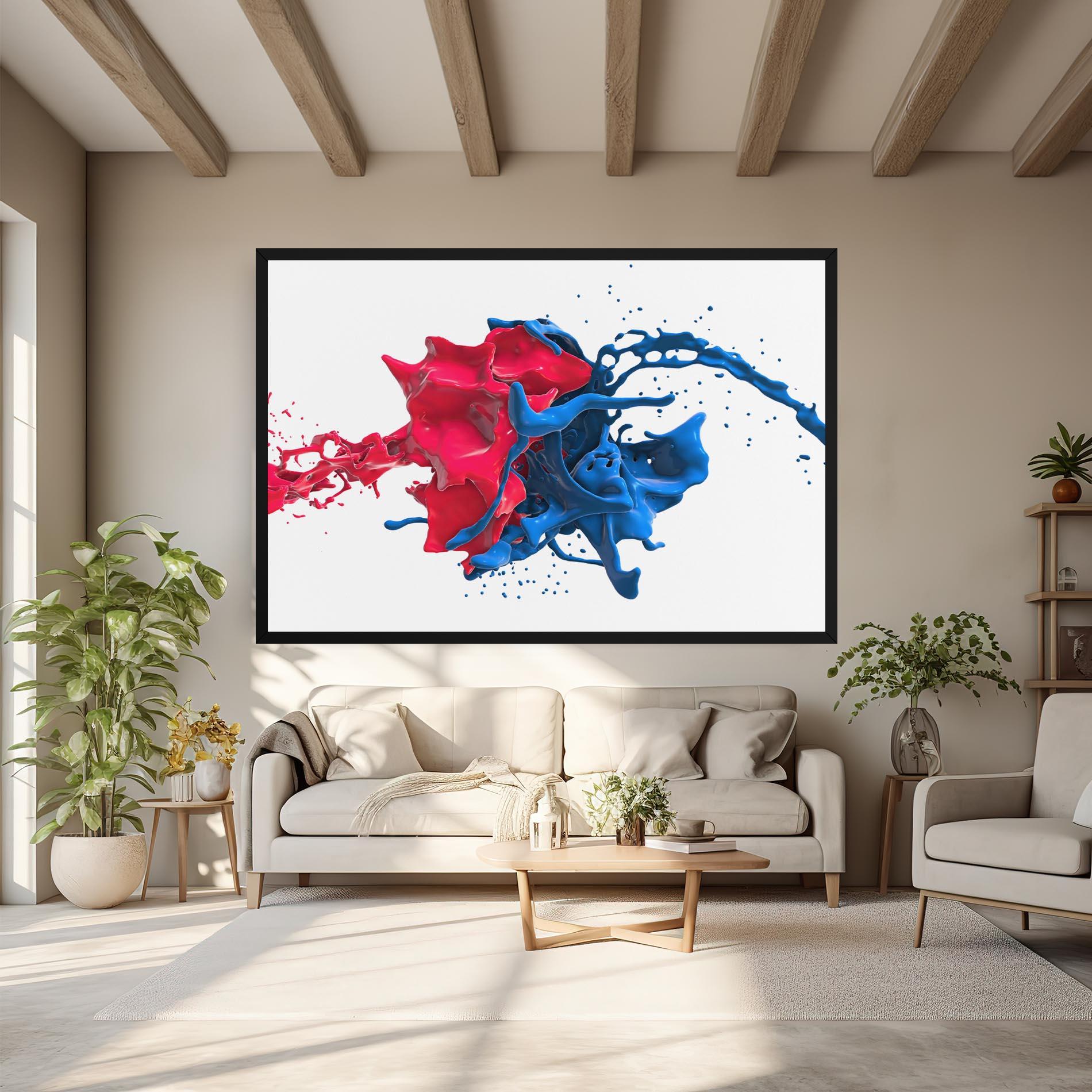 Vászonkép Pink And Blue Splash mockup 6
