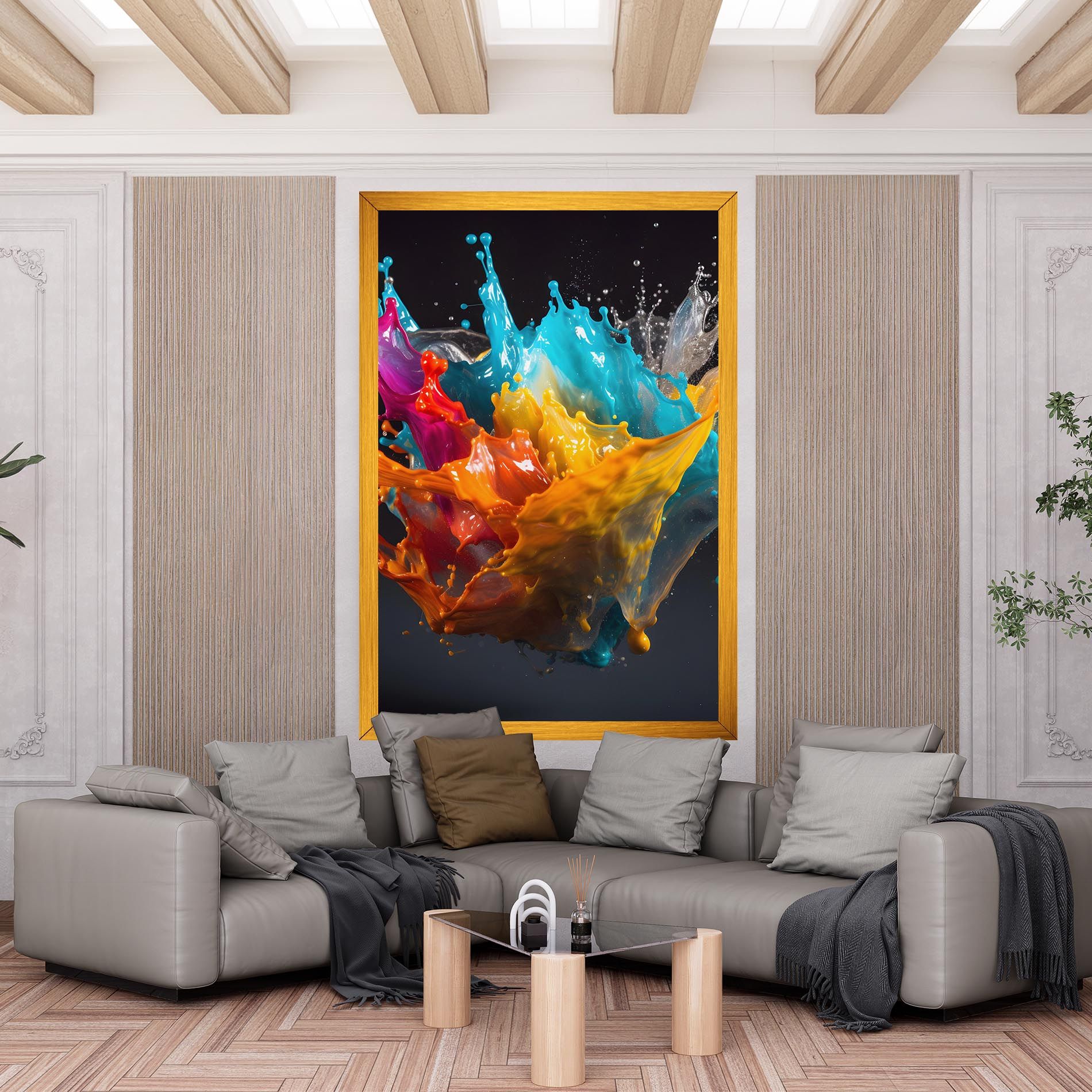 Colorful Splash Floating mockup 6