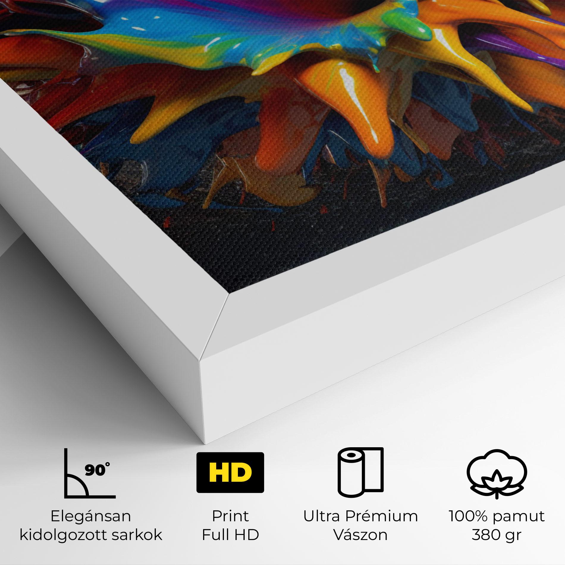 Vászonkép 3d Color Splash mockup 4