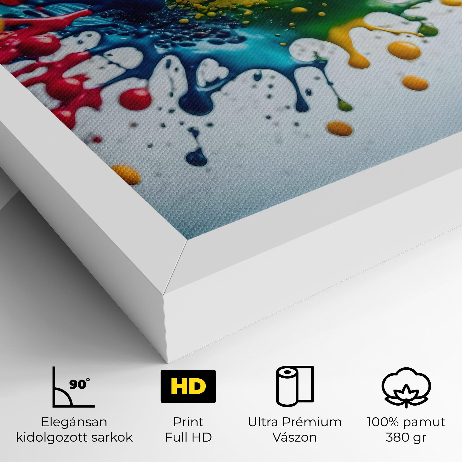 Vászonkép Colorful Splash Rainbow mockup 4