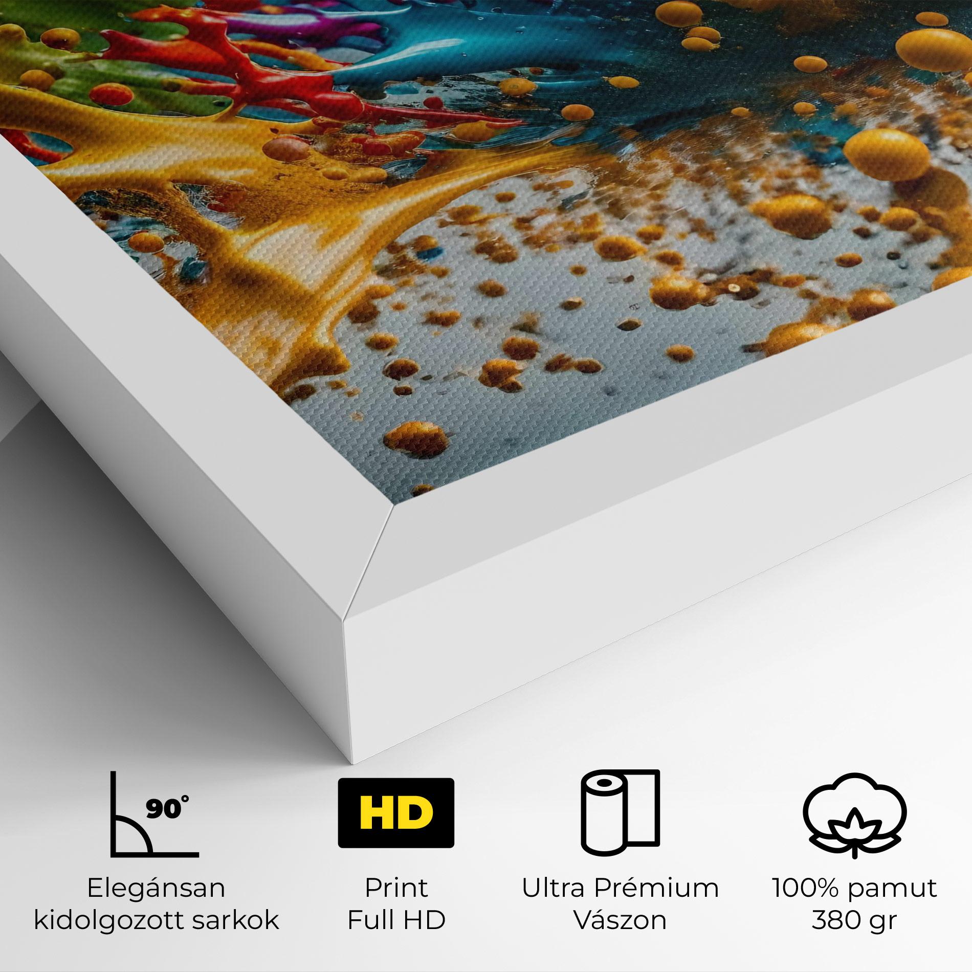 Vászonkép Colorful Water Splash mockup 4