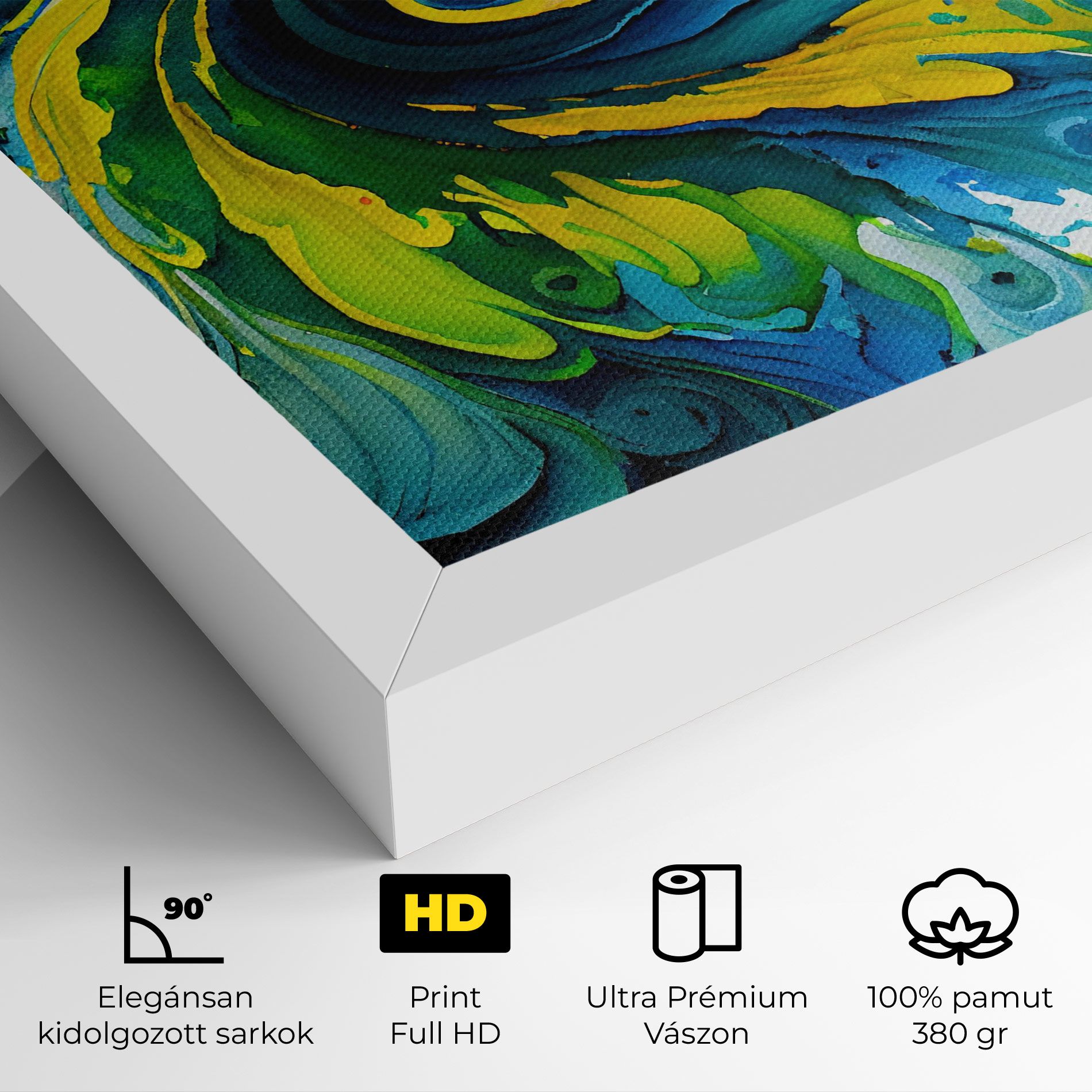 Yellow Green Spiral mockup 4