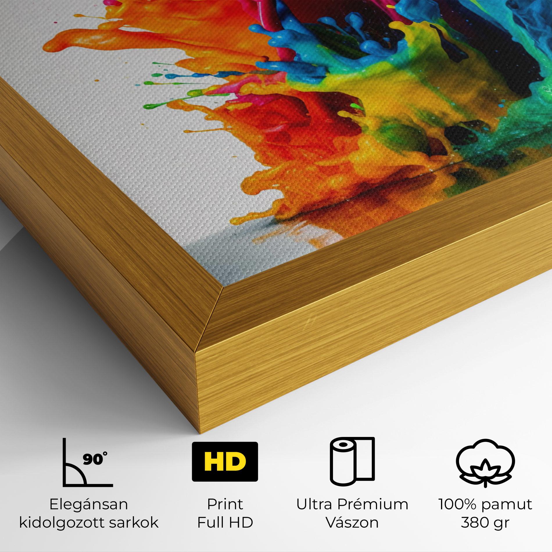 Vászonkép Colorful Explosion Paint mockup 4
