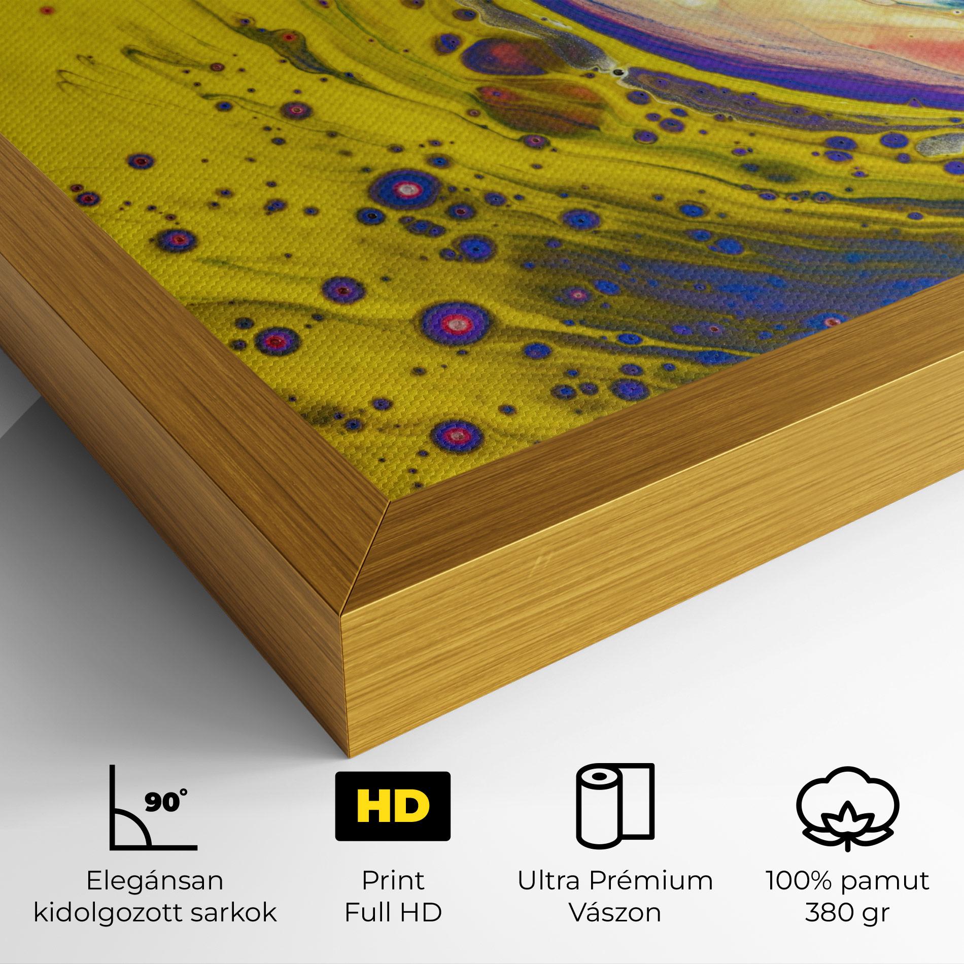 Vászonkép Colorful Liquid Marble mockup 4