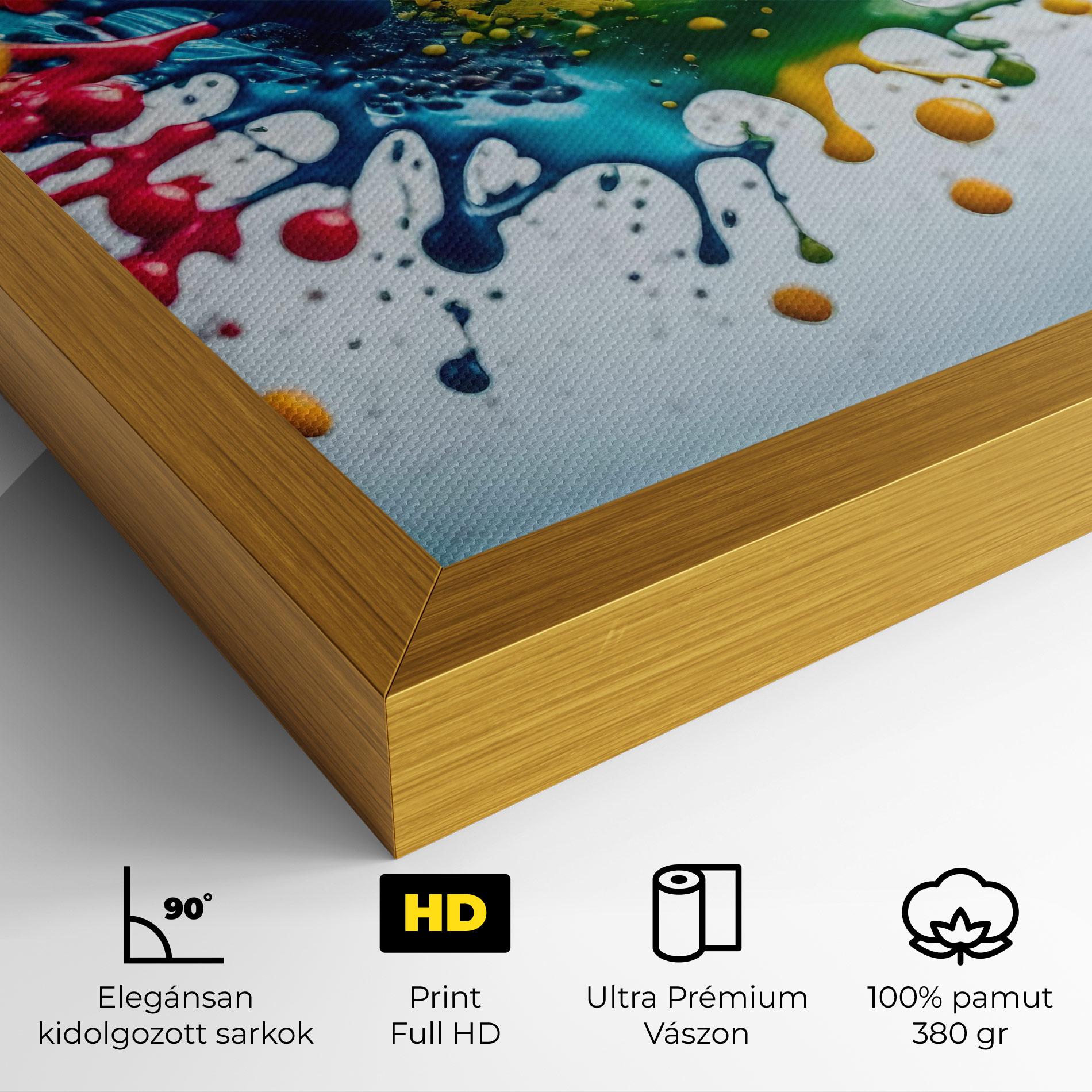 Vászonkép Colorful Splash Rainbow mockup 4