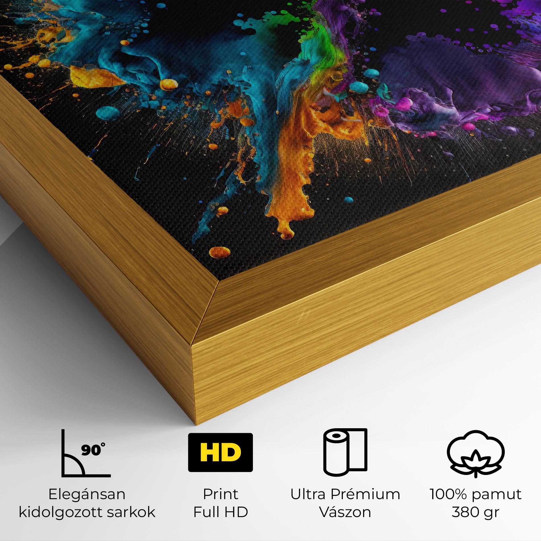 Vászonkép Oily Splash Explosion mockup 4