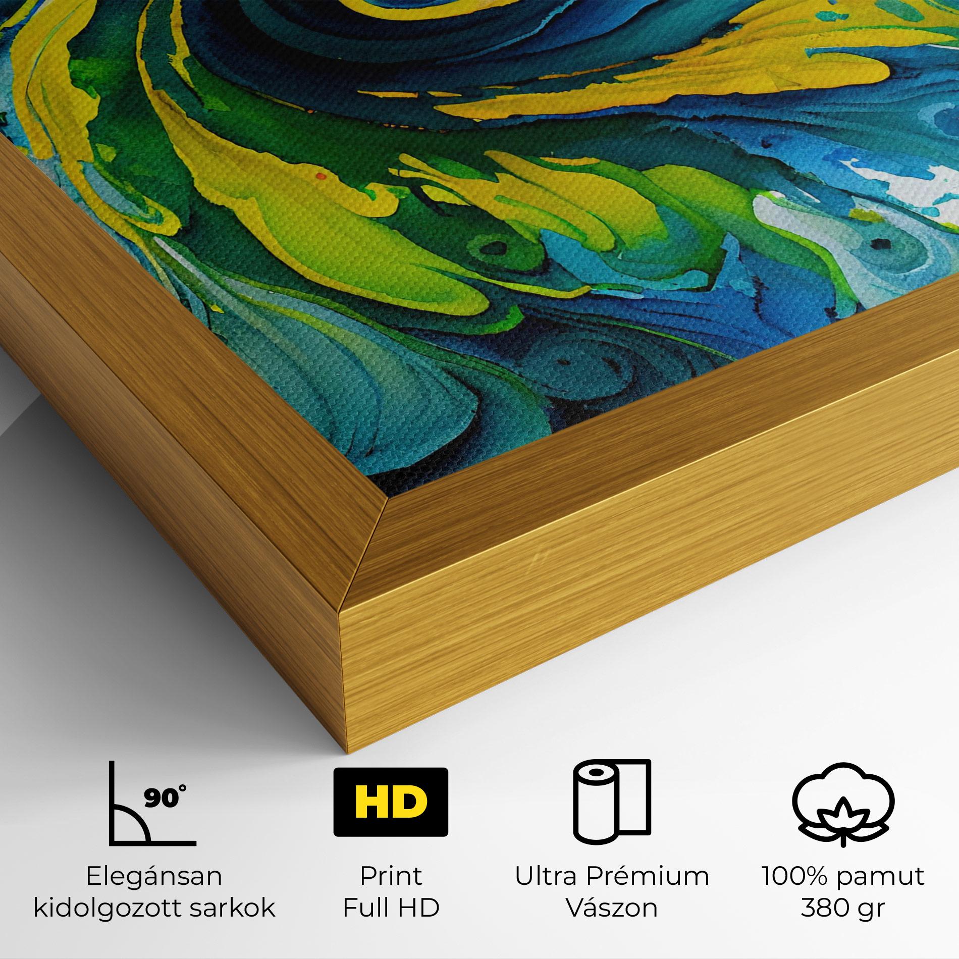 Vászonkép Yellow Green Spiral mockup 4