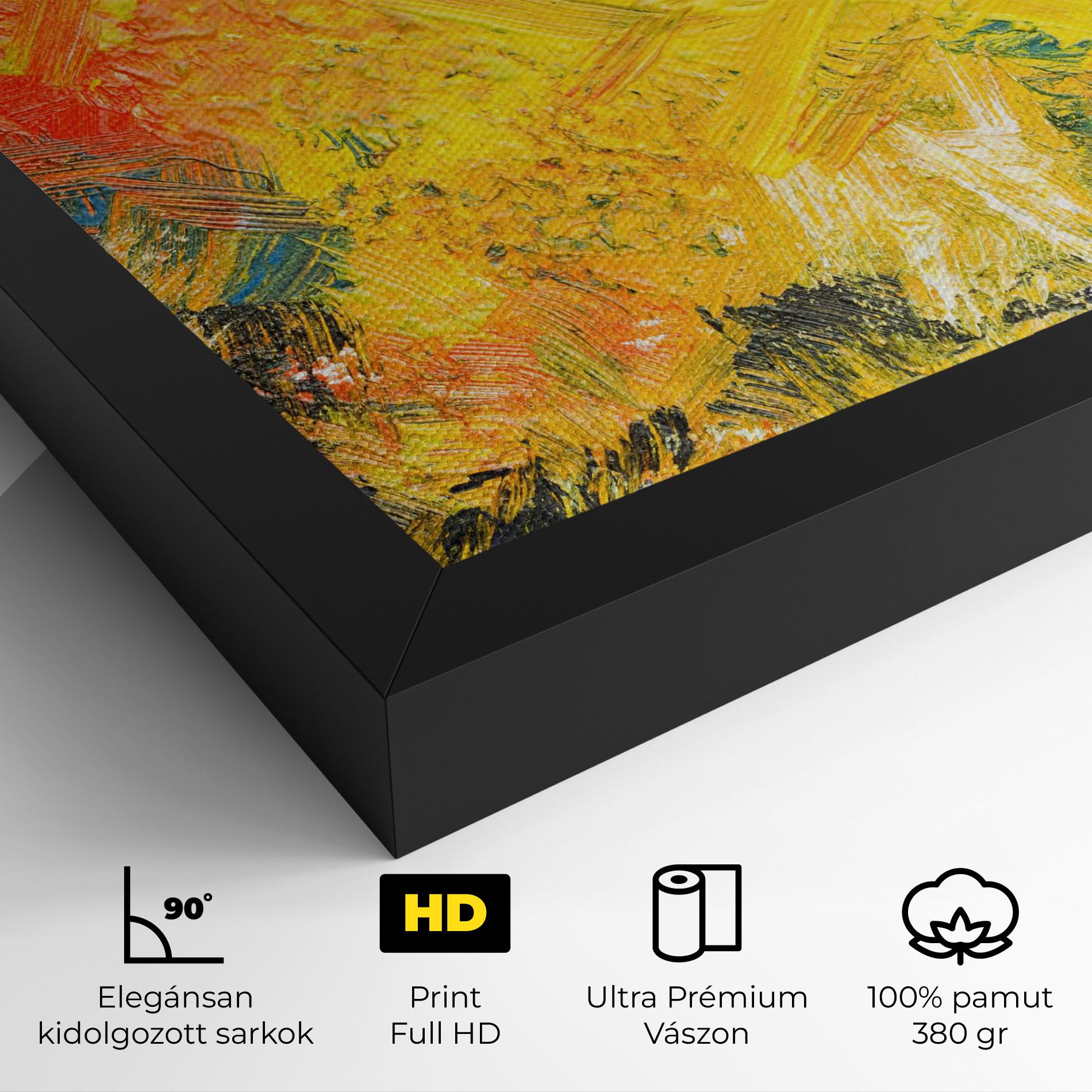 Vászonkép Artistic Yellow Painting mockup 4