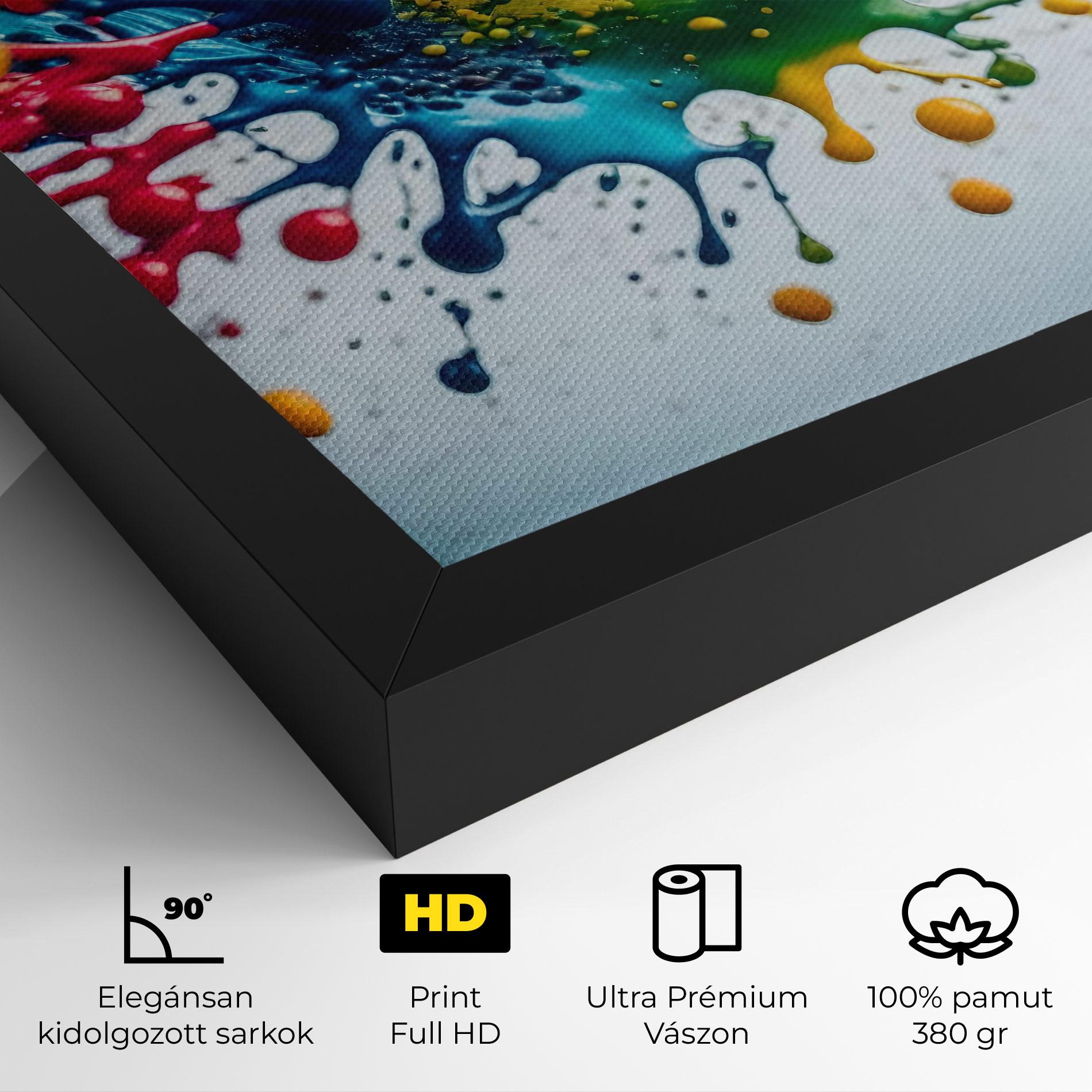 Vászonkép Colorful Splash Rainbow mockup 4