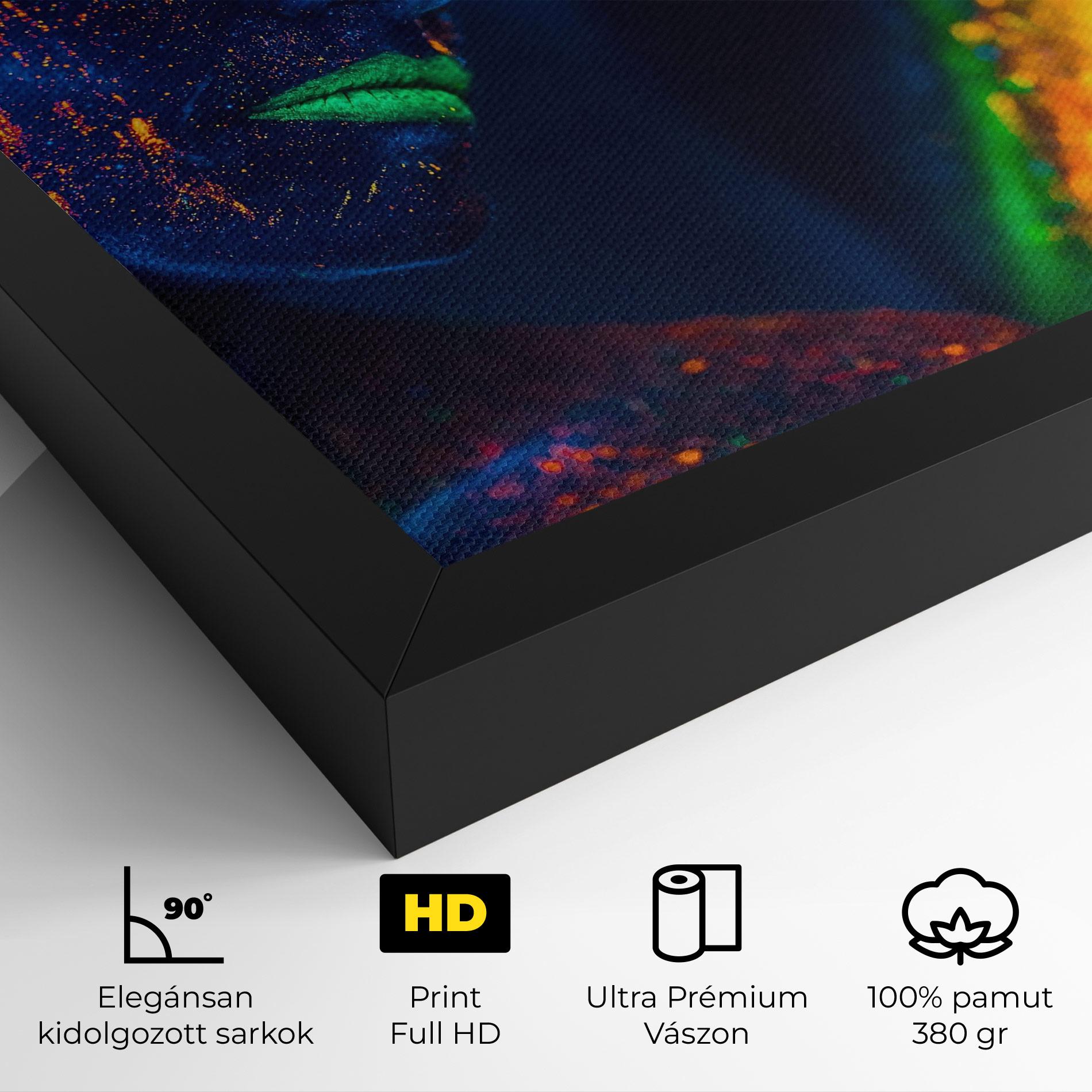 Vászonkép Fluorescent Green Lips mockup 4