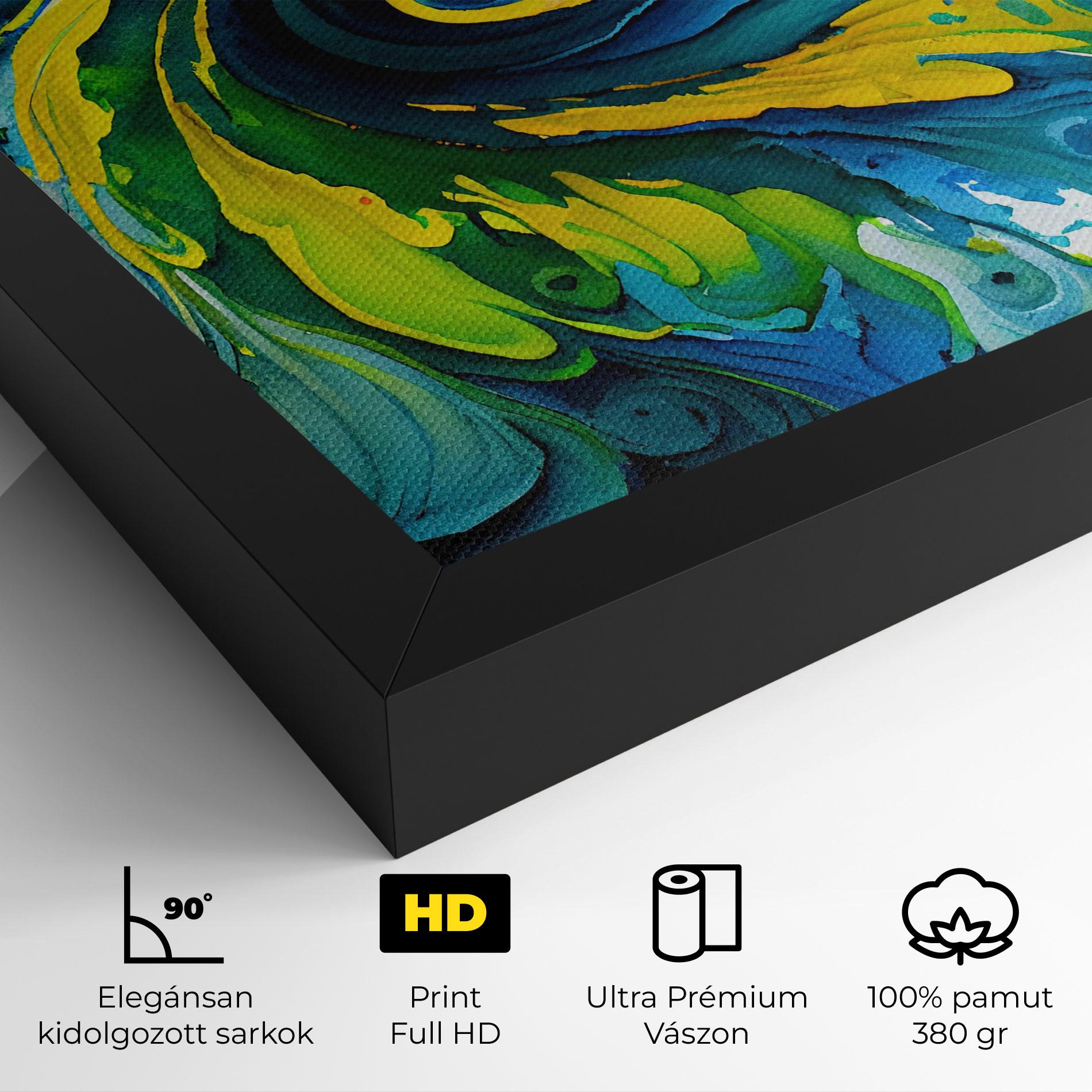 Vászonkép Yellow Green Spiral mockup 4