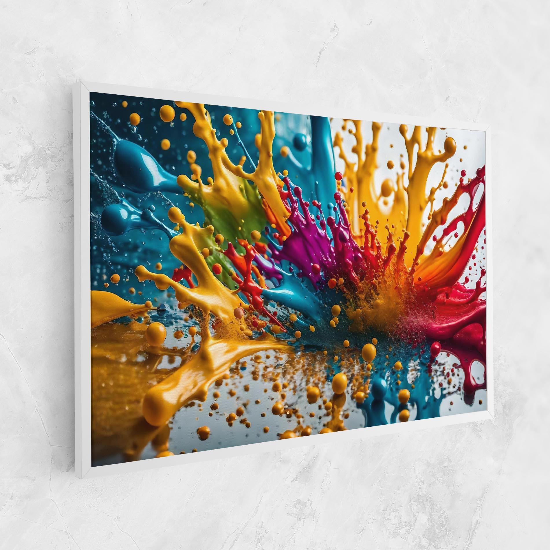 Vászonkép Colorful Water Splash mockup 1