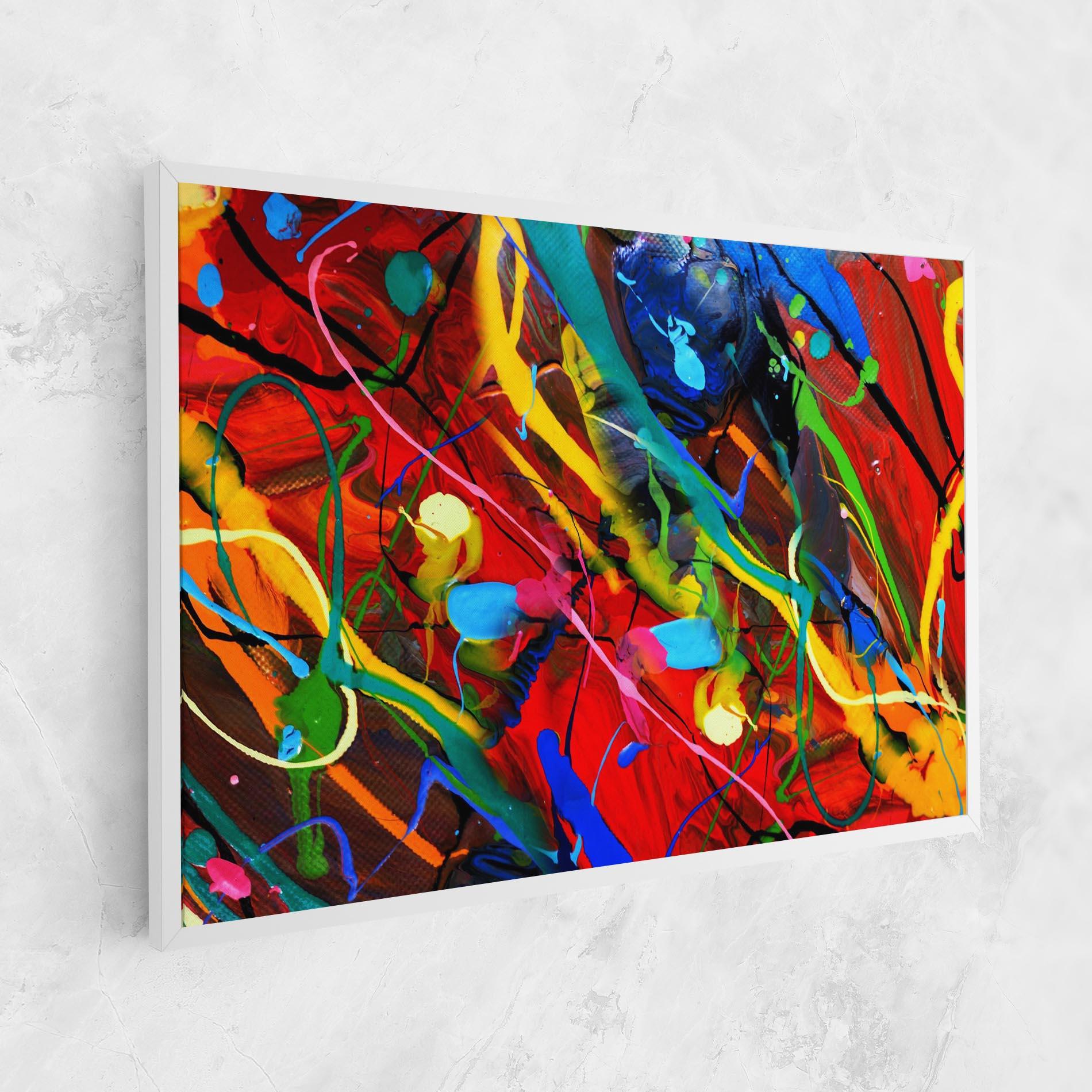 Vászonkép Hand Draw Red Painting mockup 1