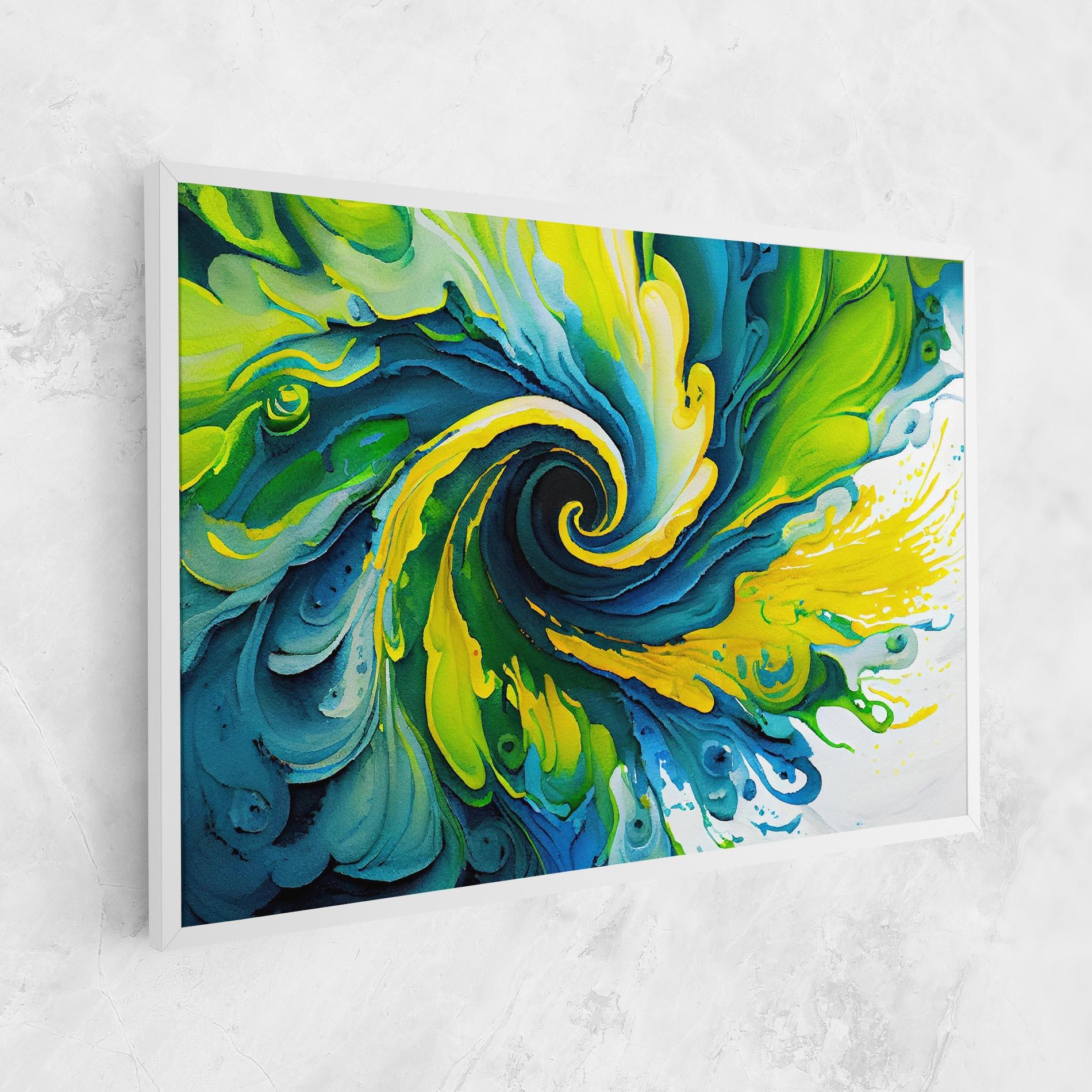 Vászonkép Yellow Green Spiral mockup 1