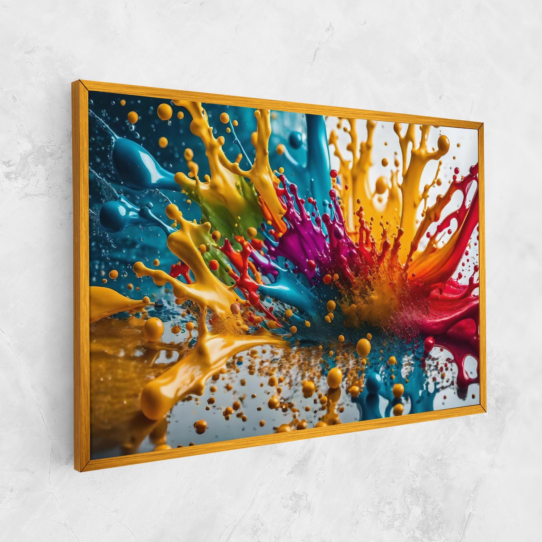 Vászonkép Colorful Water Splash mockup 1