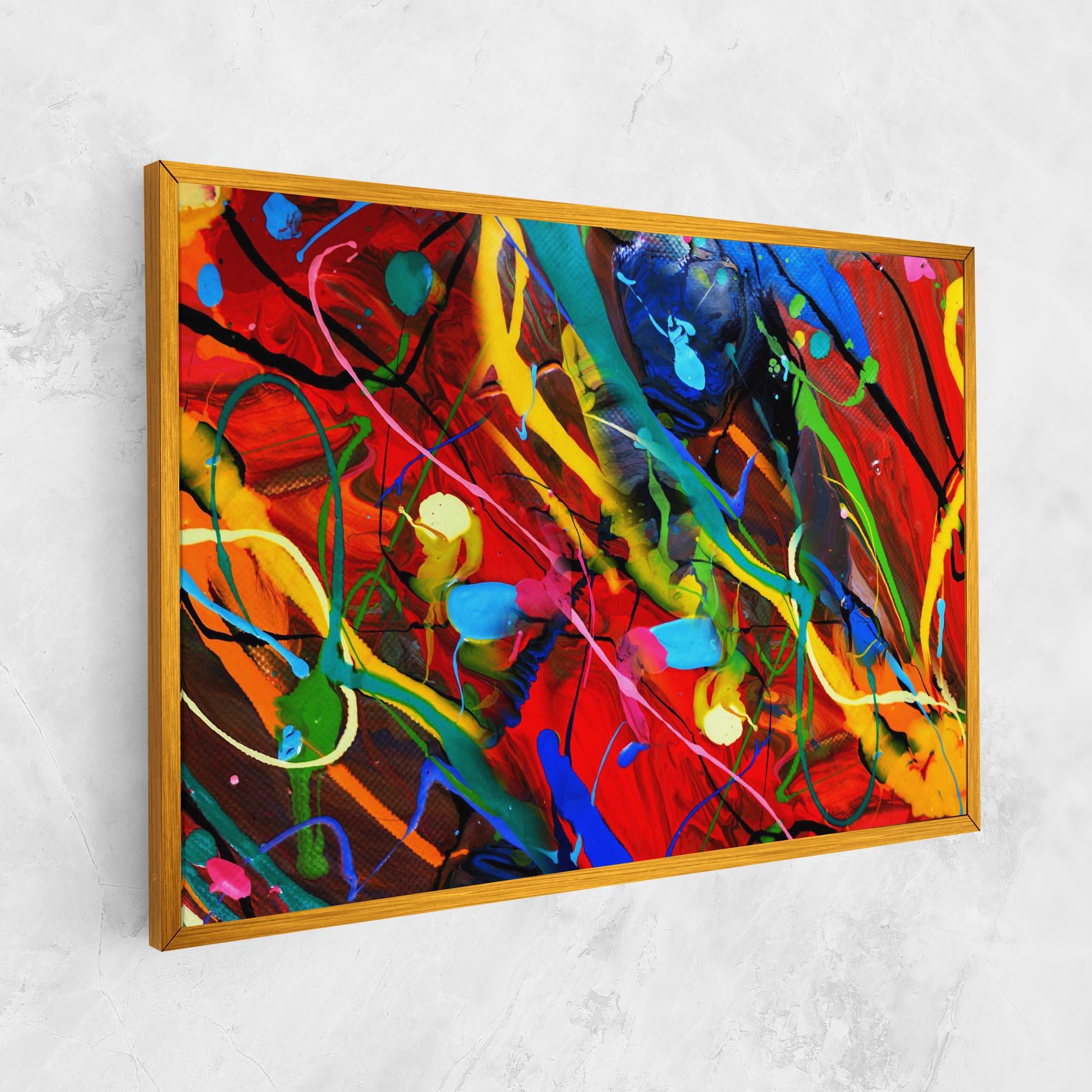 Vászonkép Hand Draw Red Painting mockup 1