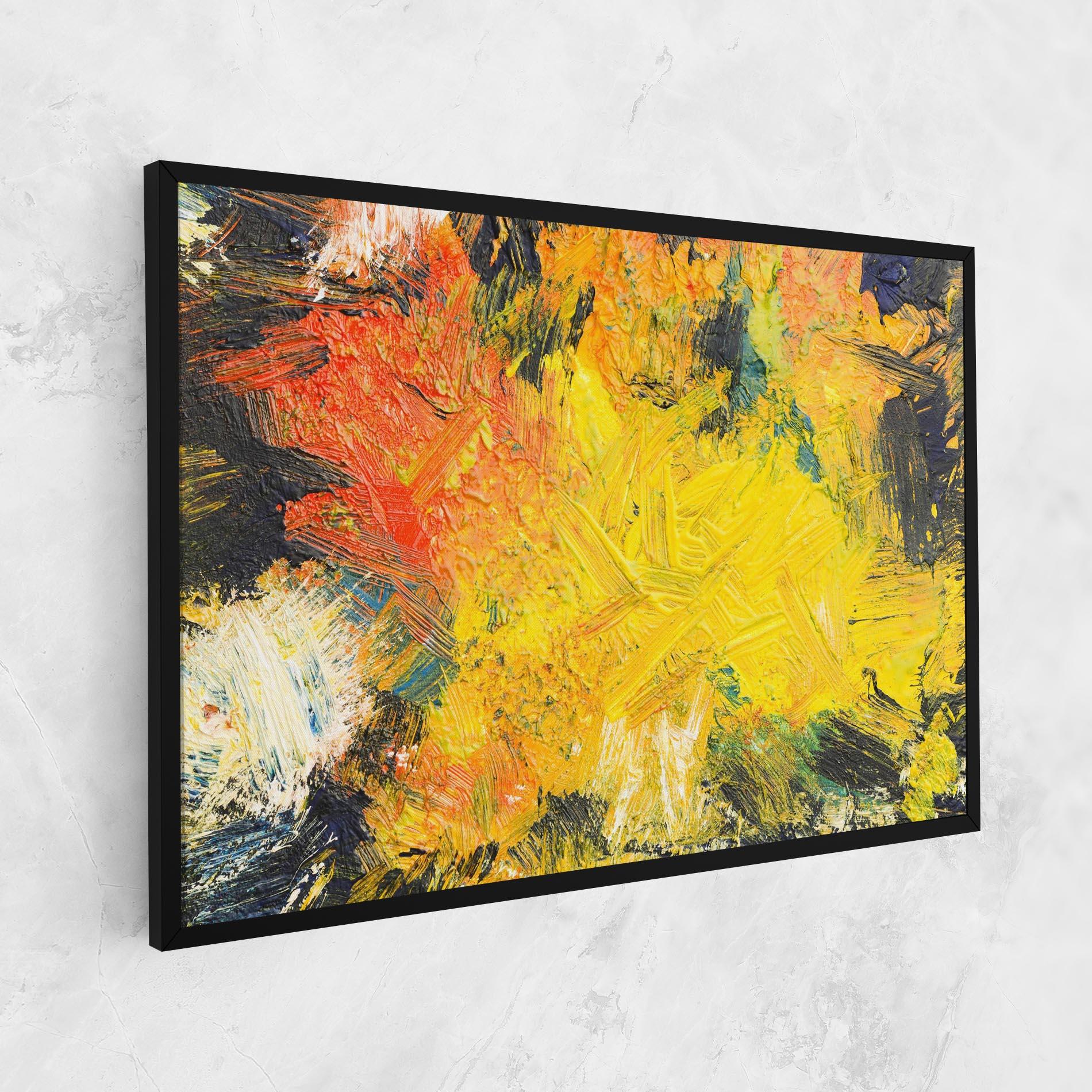 Vászonkép Artistic Yellow Painting mockup 1