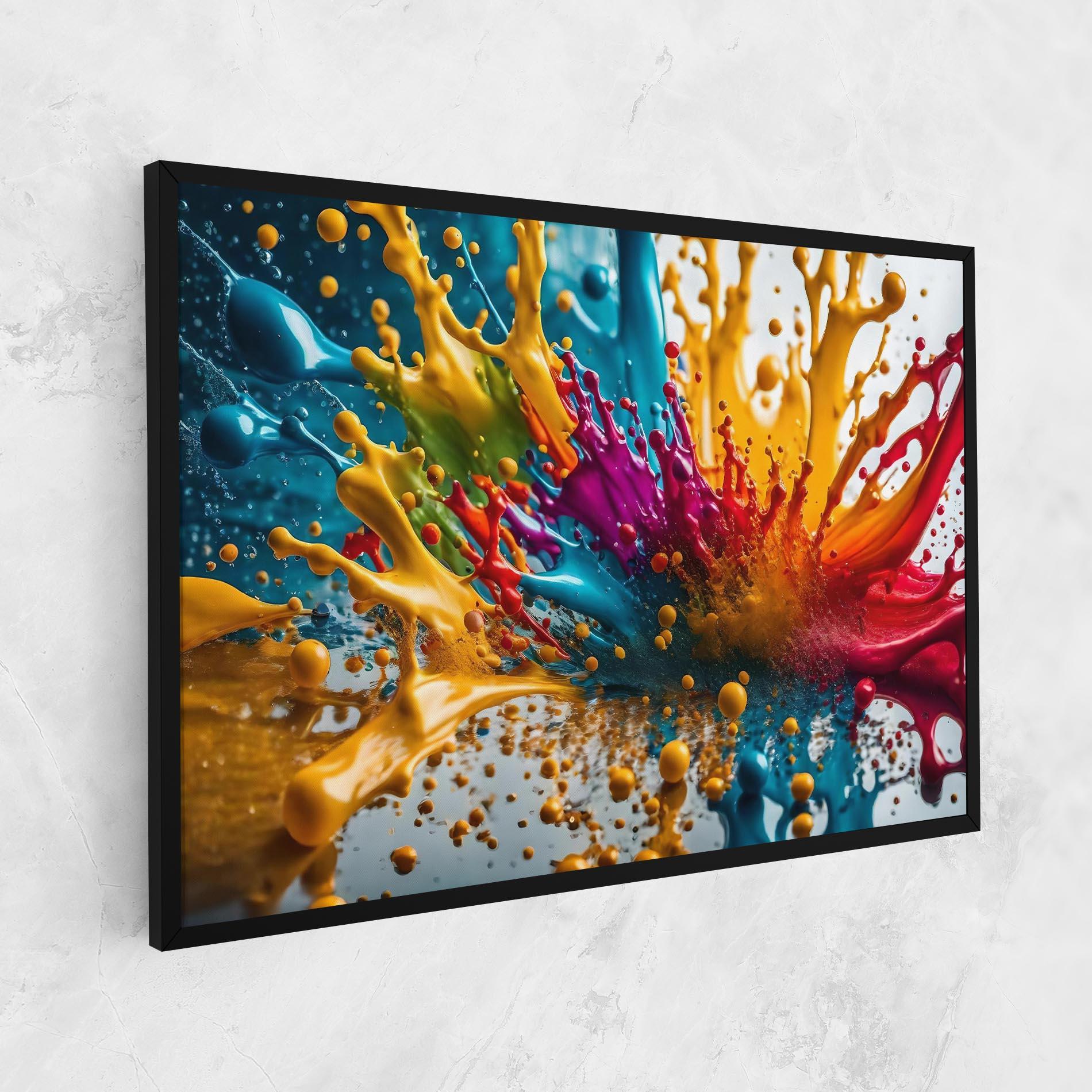 Vászonkép Colorful Water Splash mockup 1