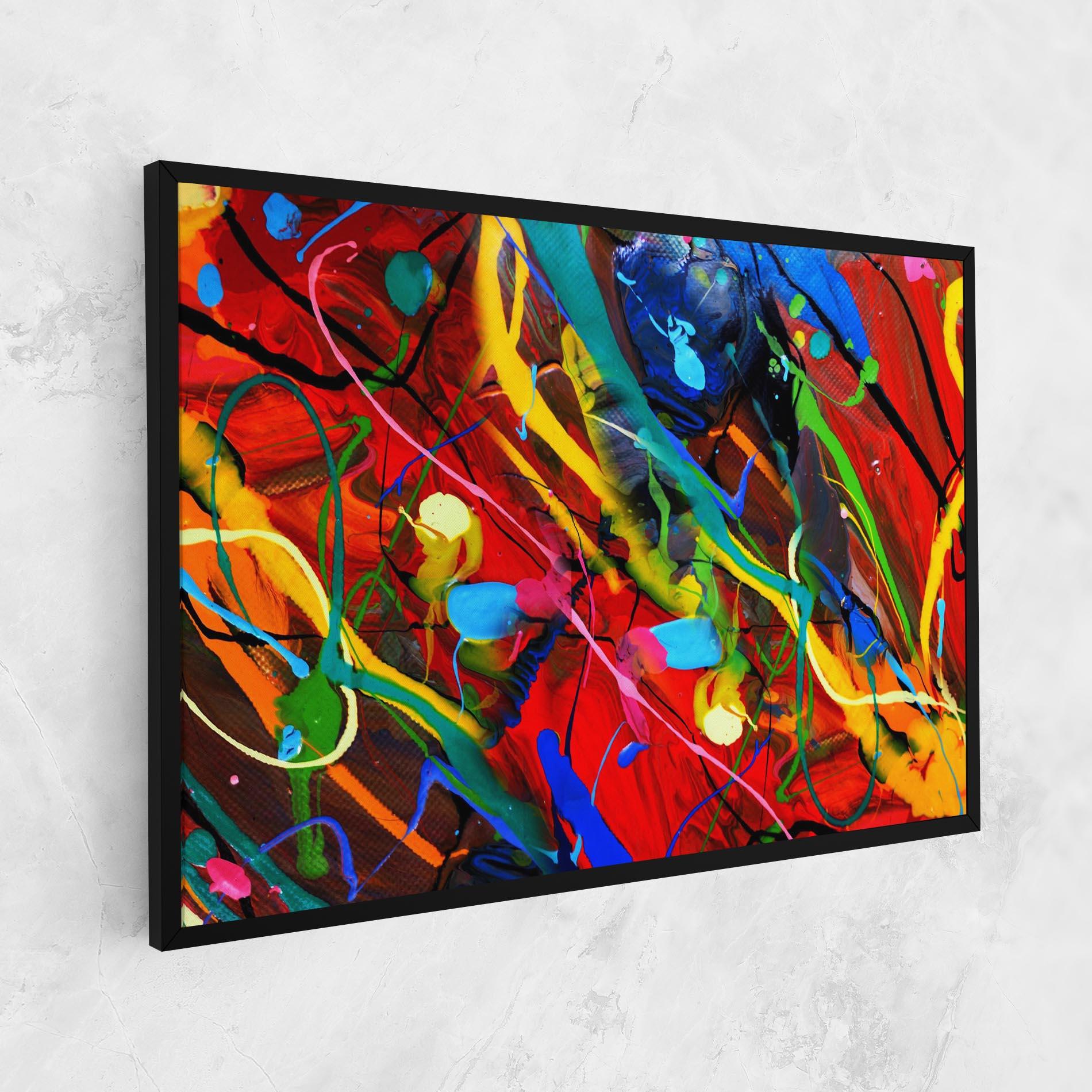 Vászonkép Hand Draw Red Painting mockup 1