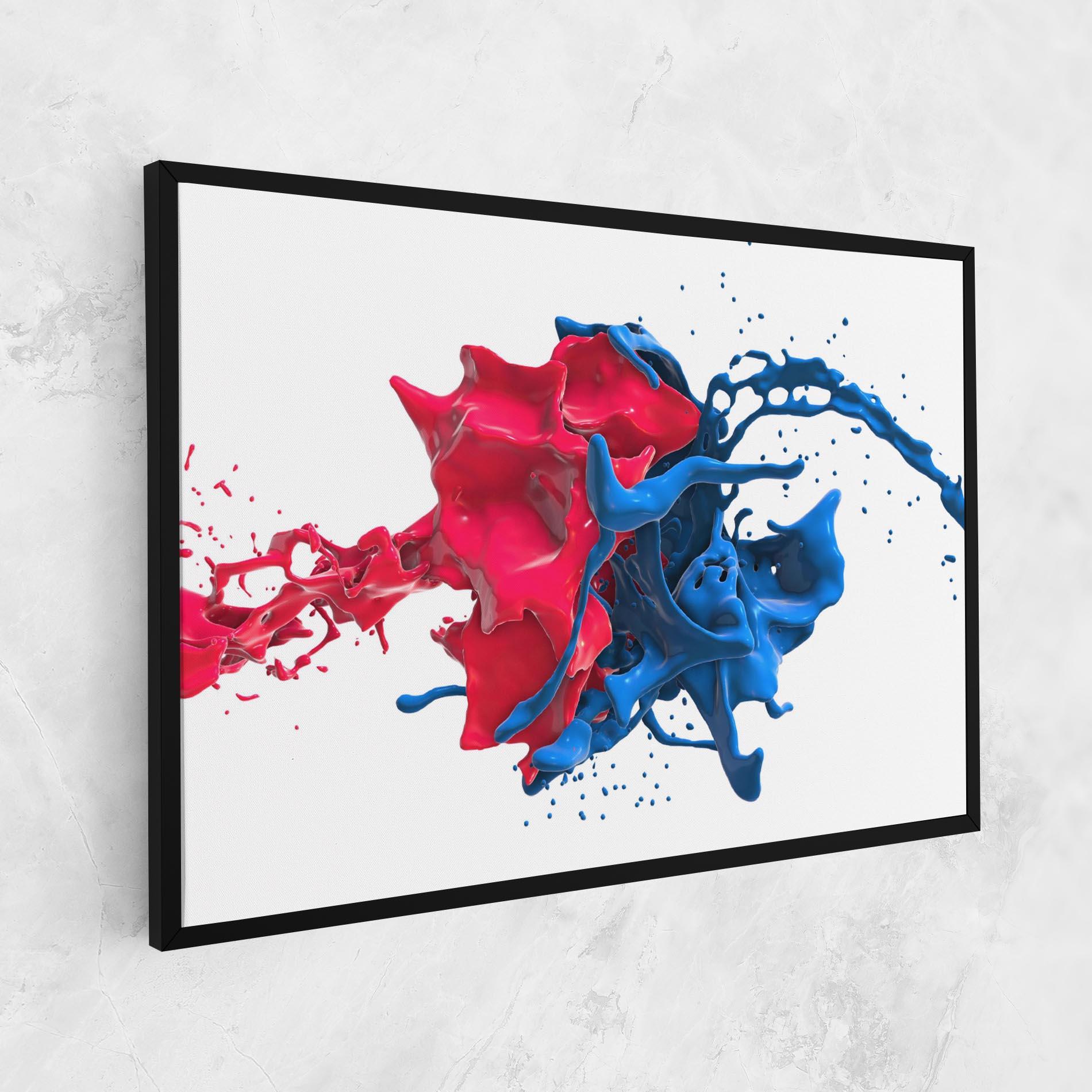 Vászonkép Pink And Blue Splash mockup 1