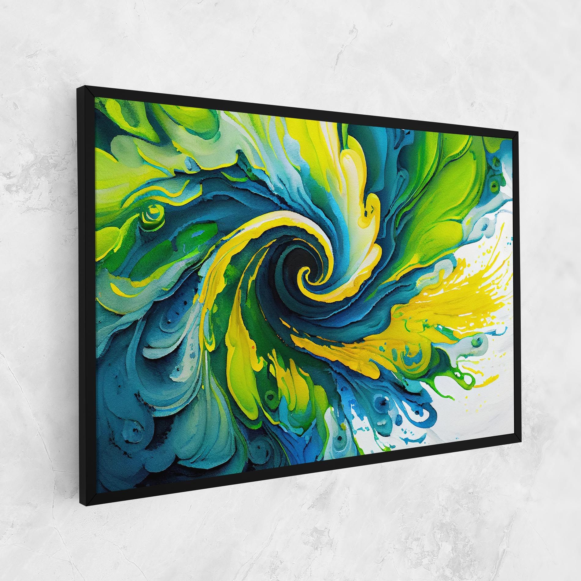 Yellow Green Spiral mockup 1